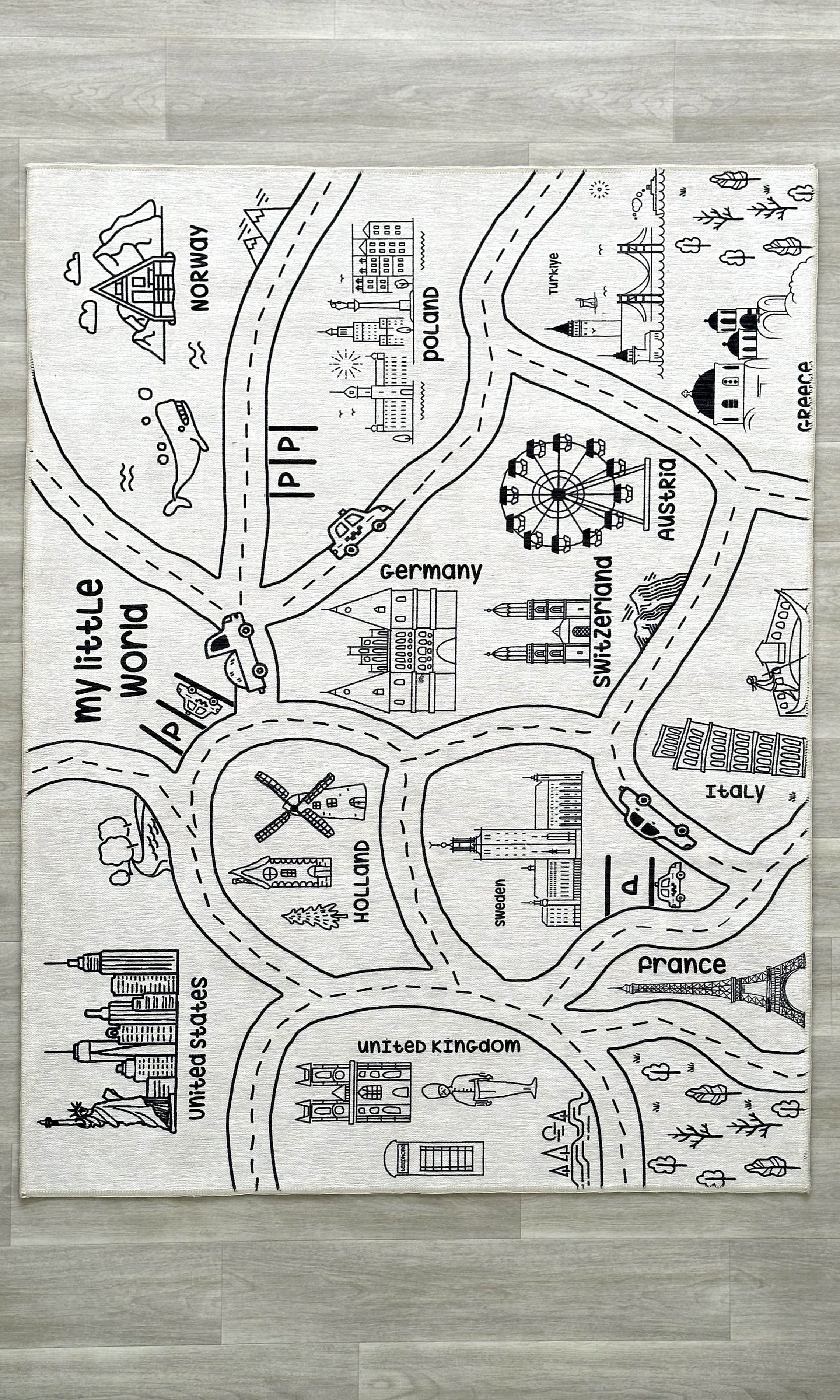 Kids World Play Mat Rug