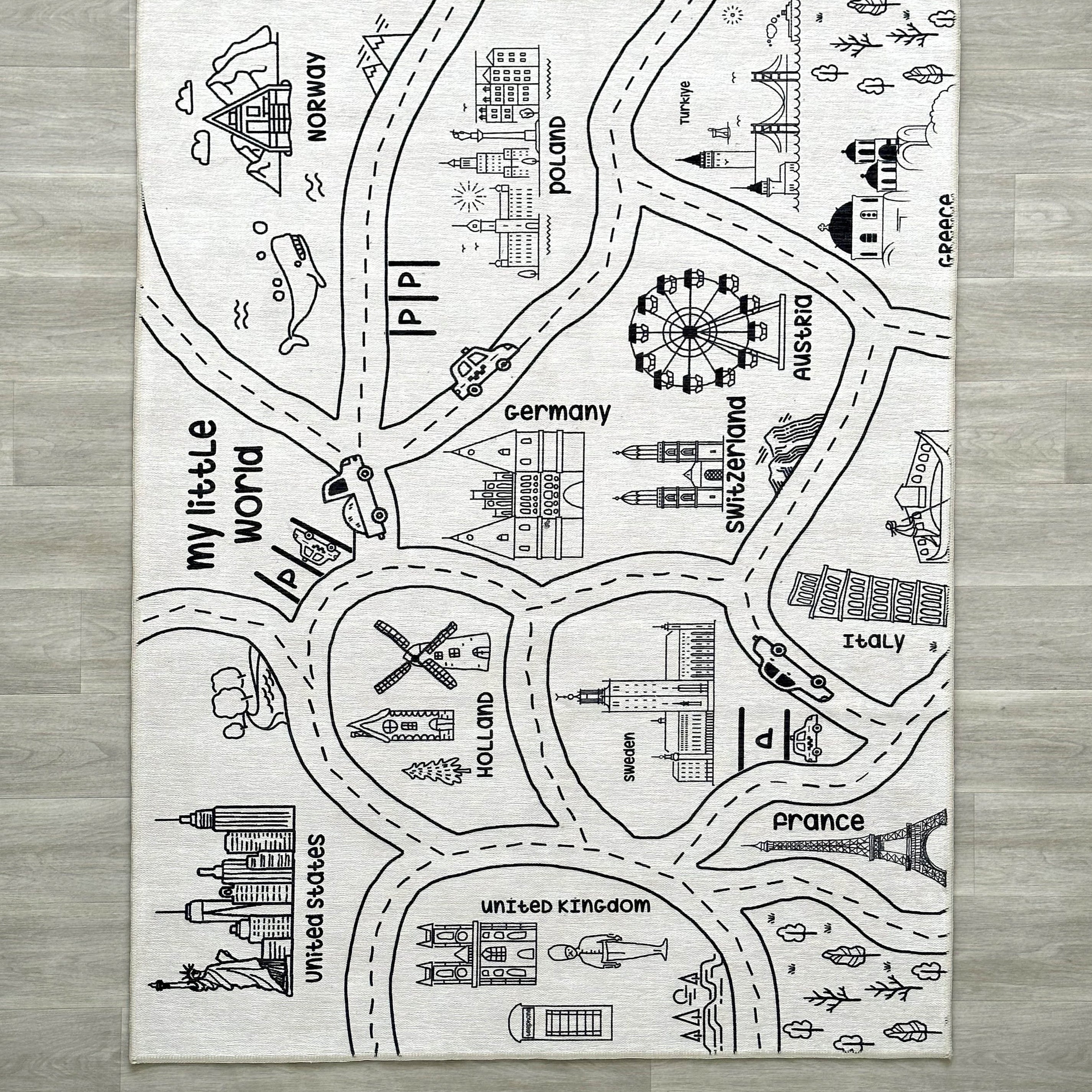 Kids World Play Mat Rug