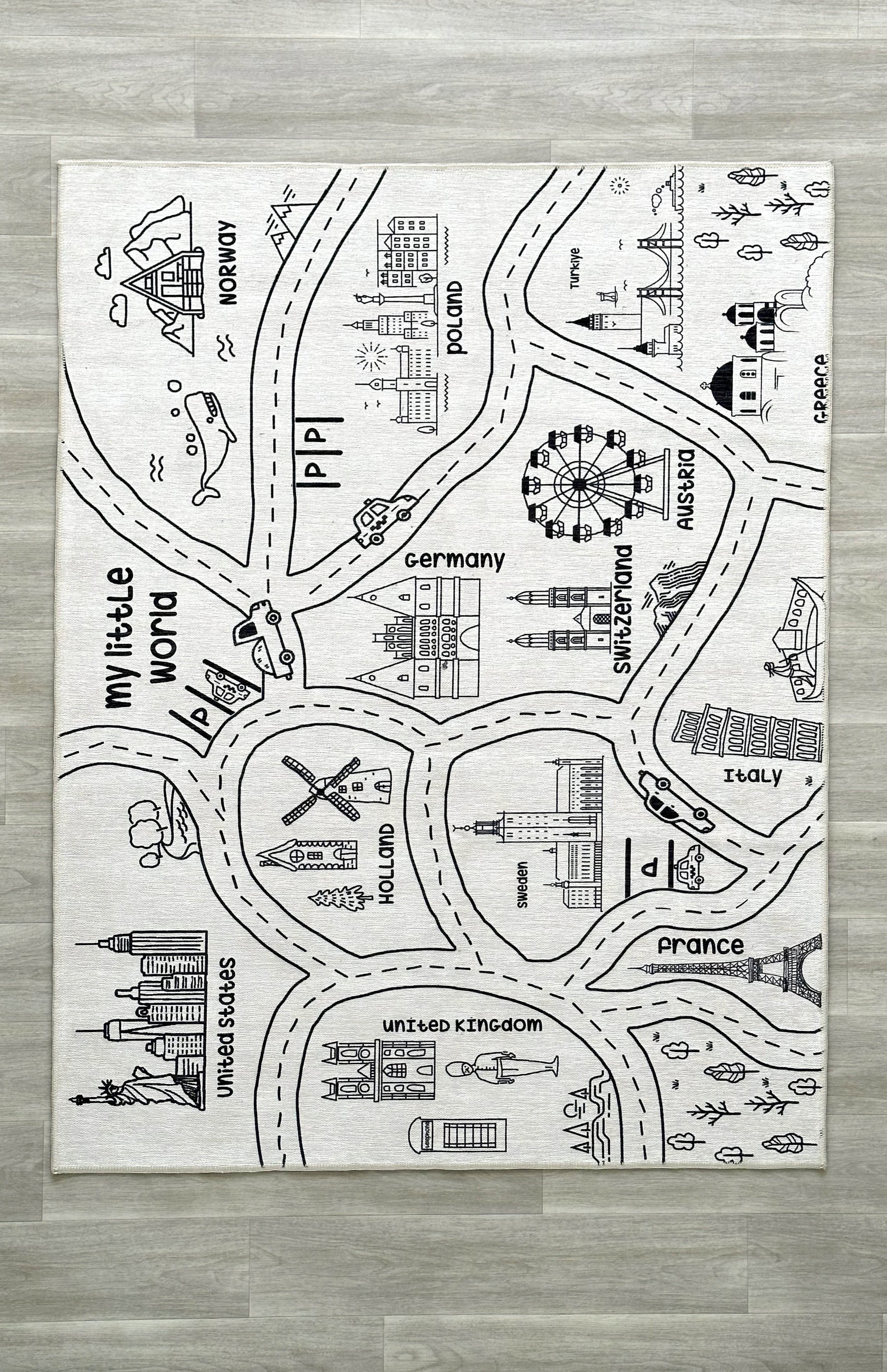 Kids World Play Mat Rug