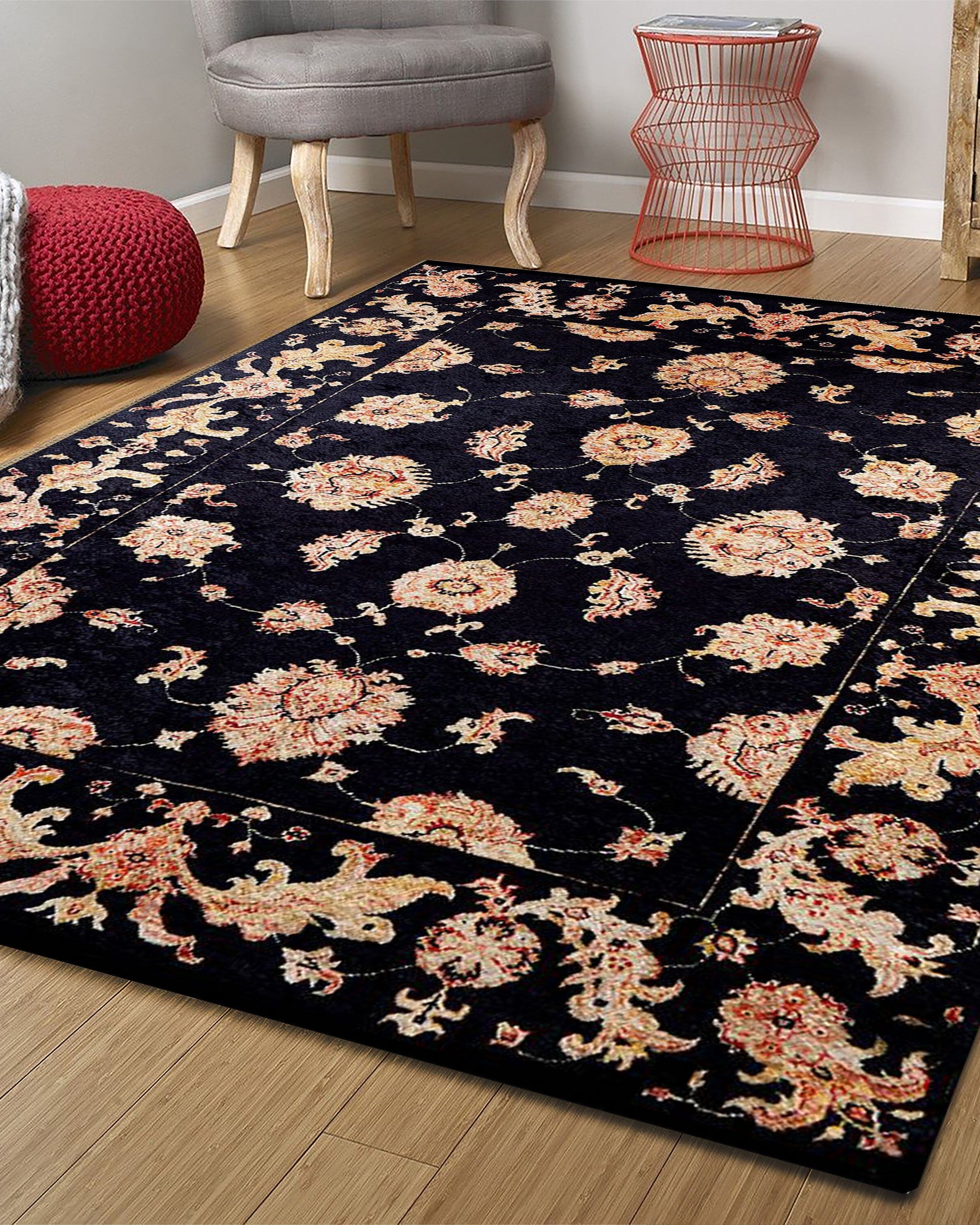 Kita Karabagh Turkish Azerbaijani Black Rug