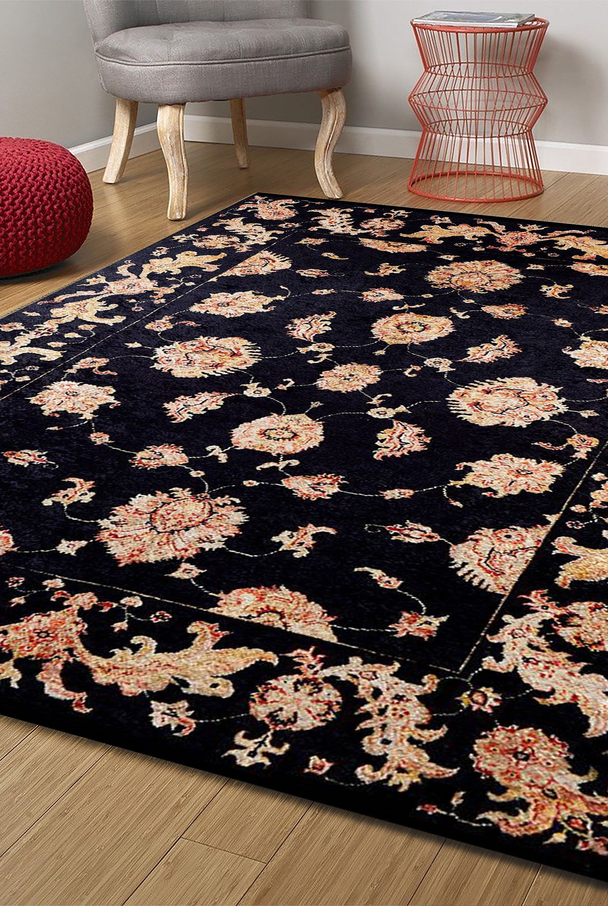 Kita Karabagh Turkish Azerbaijani Black Rug