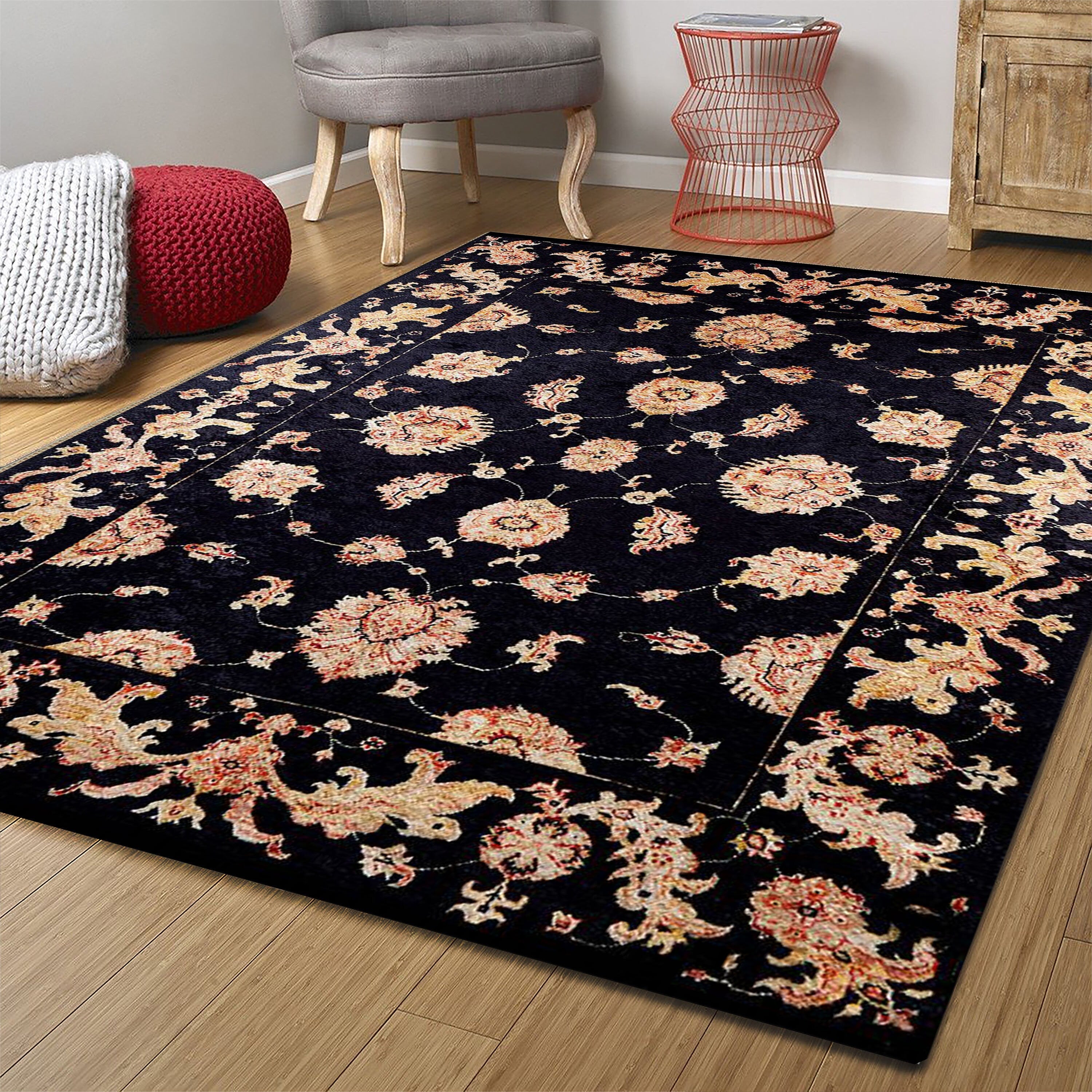 Kita Karabagh Turkish Azerbaijani Black Rug