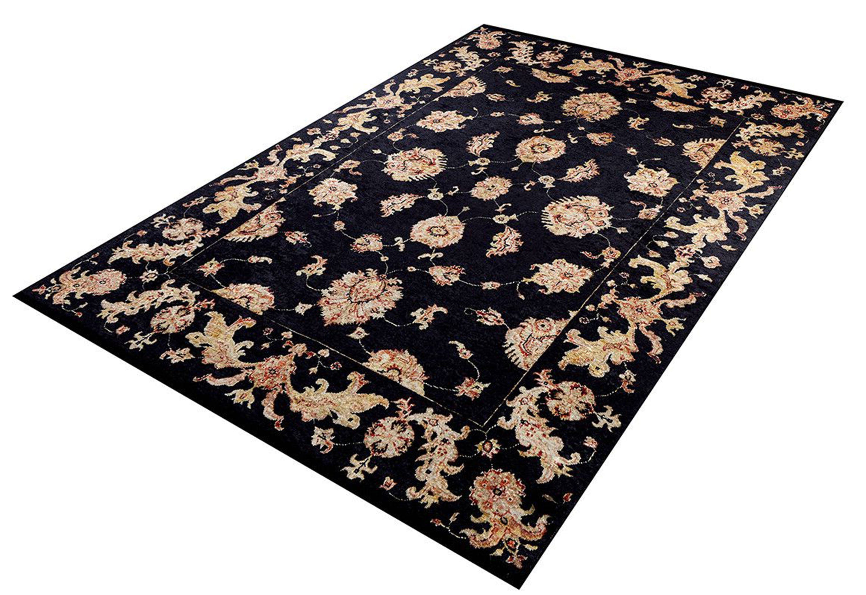 Kita Karabagh Turkish Azerbaijani Black Rug