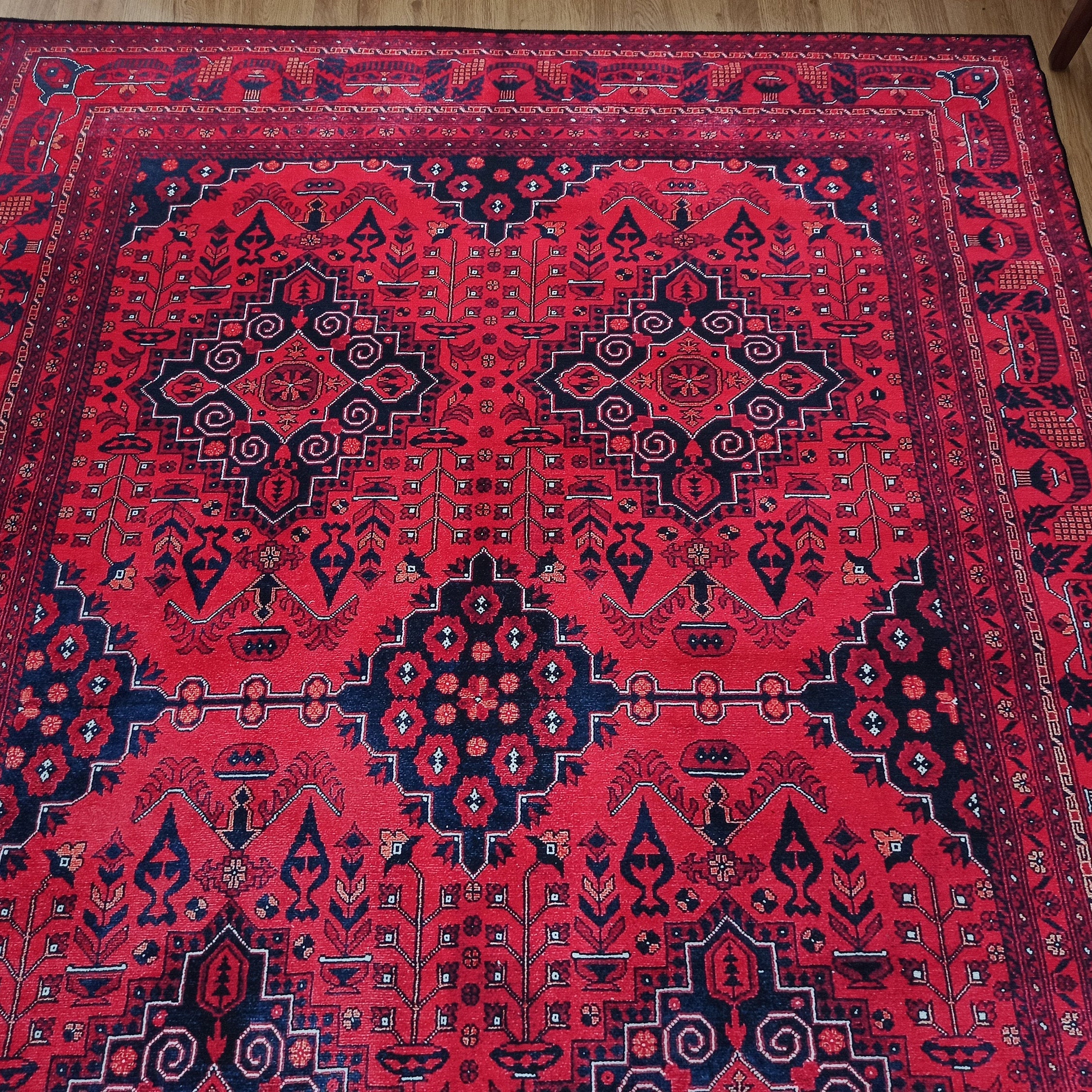 Klara Rug Turkish Red Blue Rug