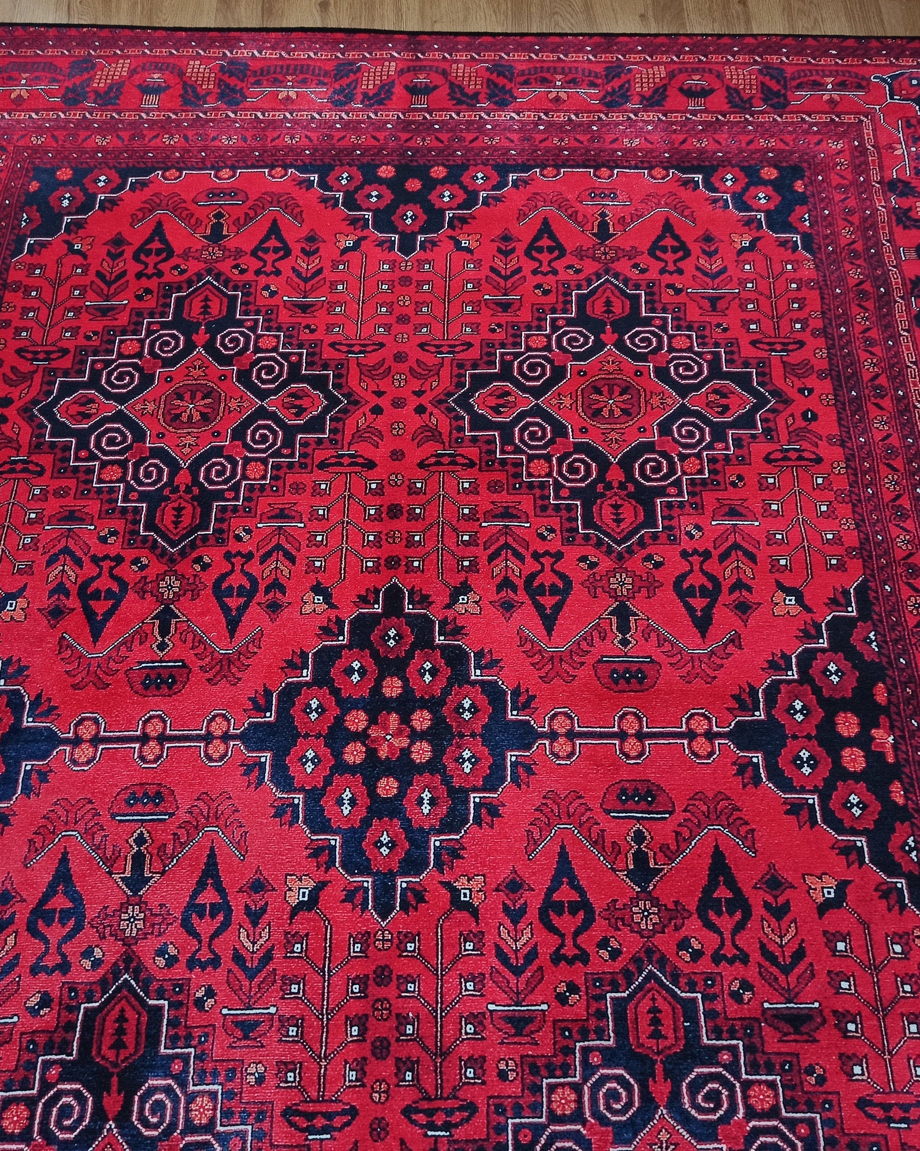 Klara Rug Turkish Red Blue Rug