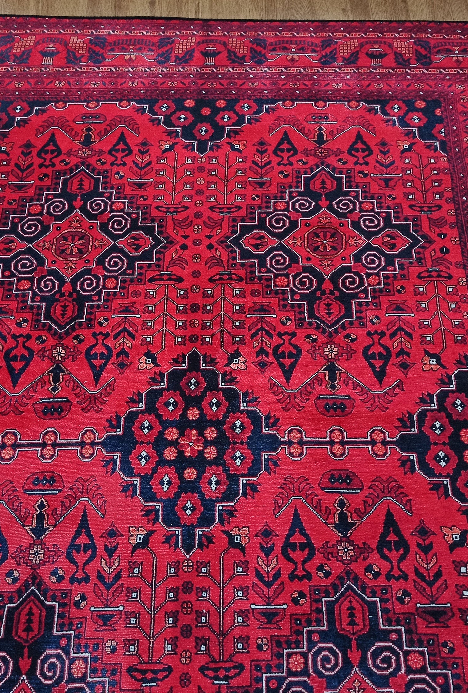 Klara Rug Turkish Red Blue Rug