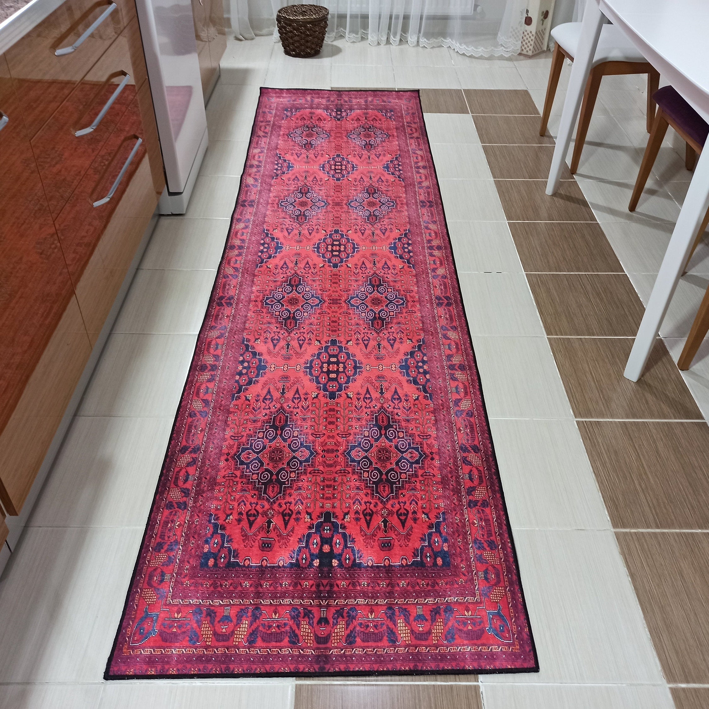 Klara Rug Turkish Red Blue Rug