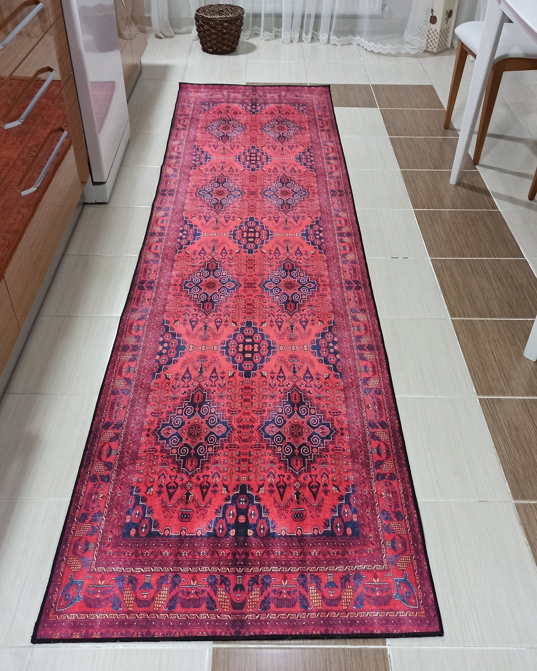 Klara Rug Turkish Red Blue Rug