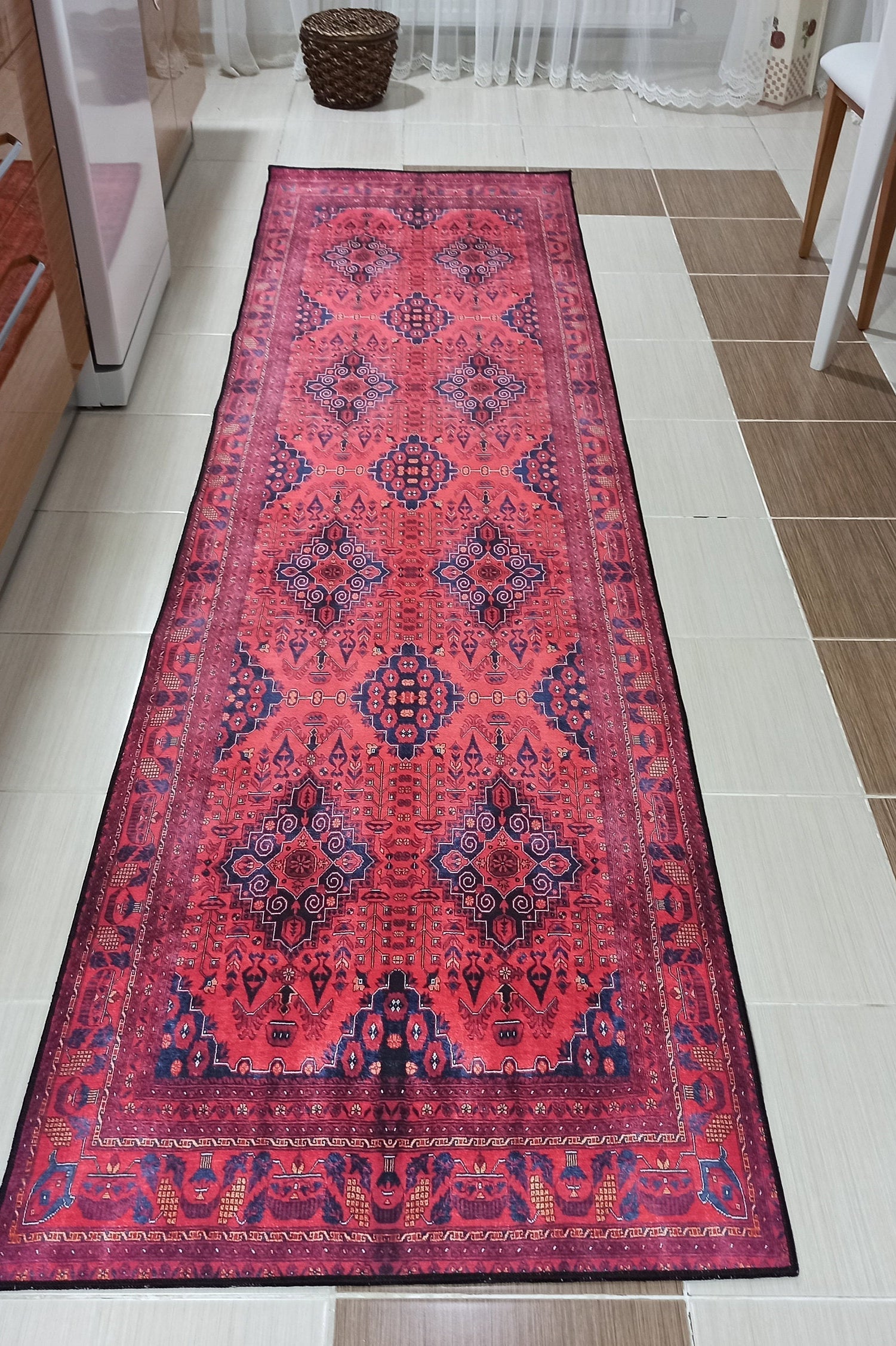 Klara Rug Turkish Red Blue Rug