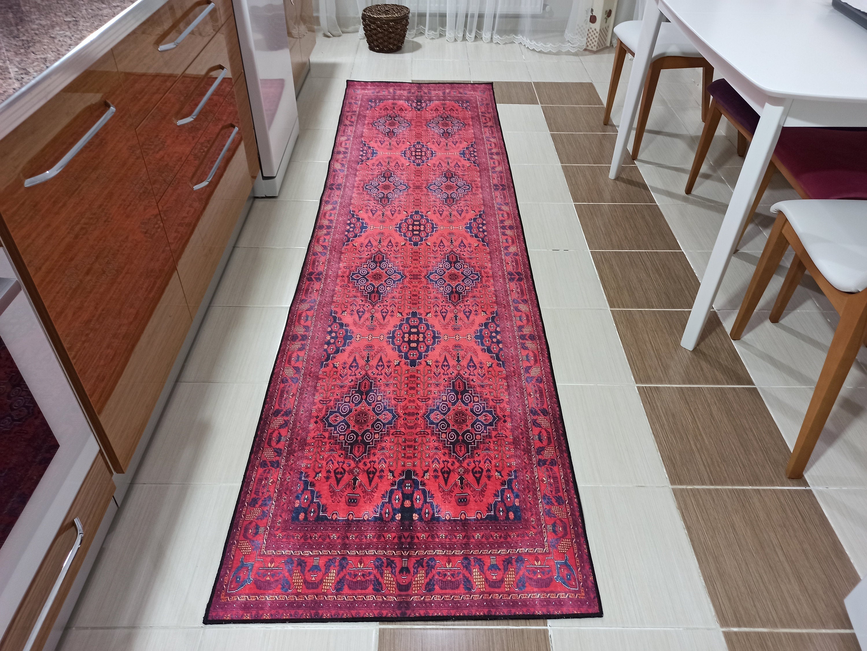 Klara Rug Turkish Red Blue Rug