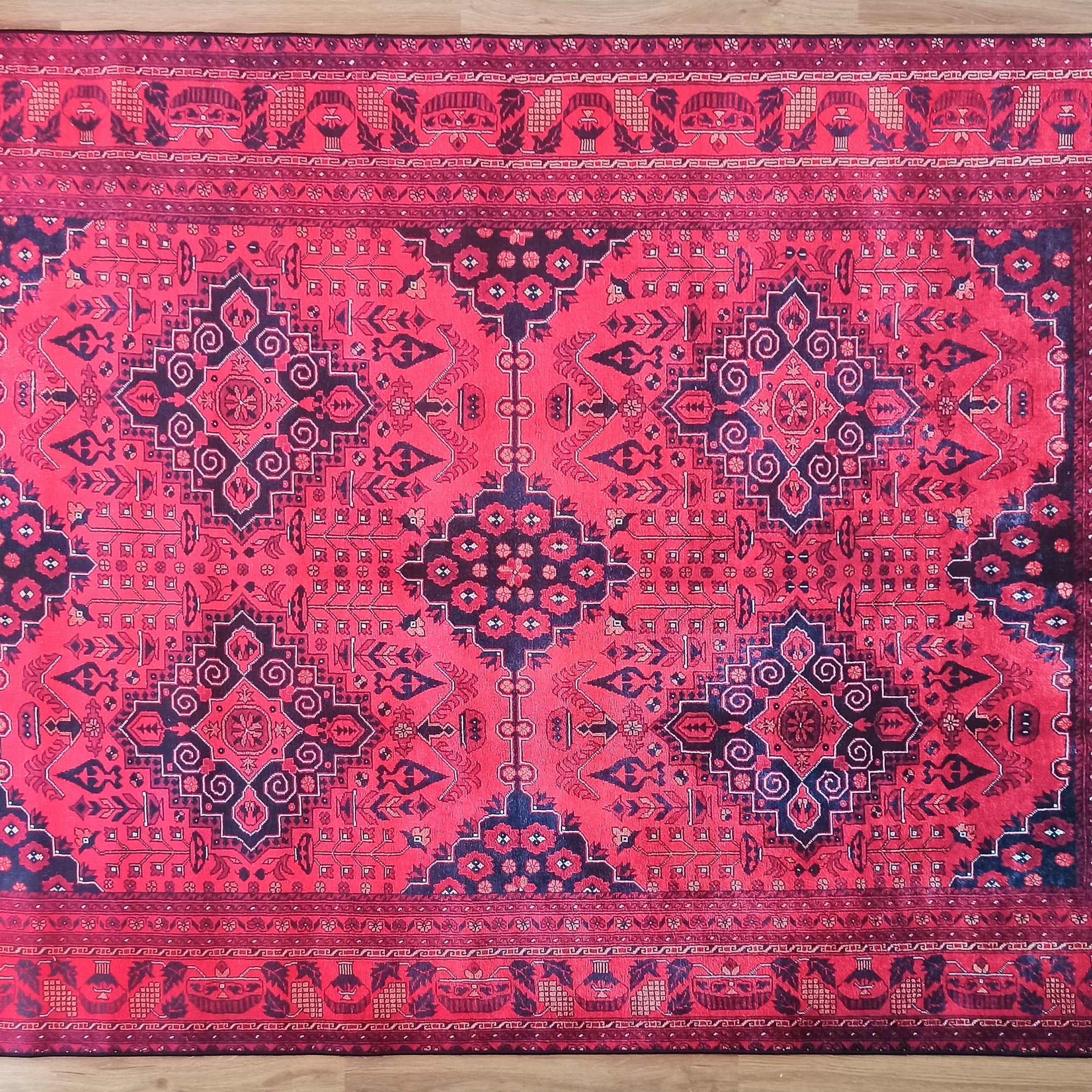 Klara Rug Turkish Red Blue Rug