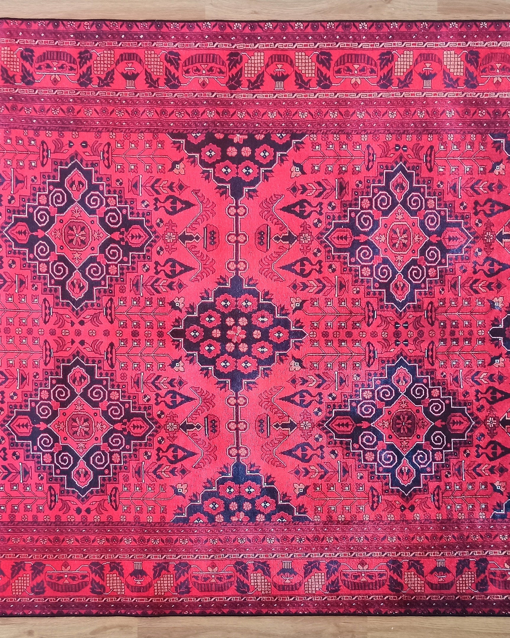 Klara Rug Turkish Red Blue Rug