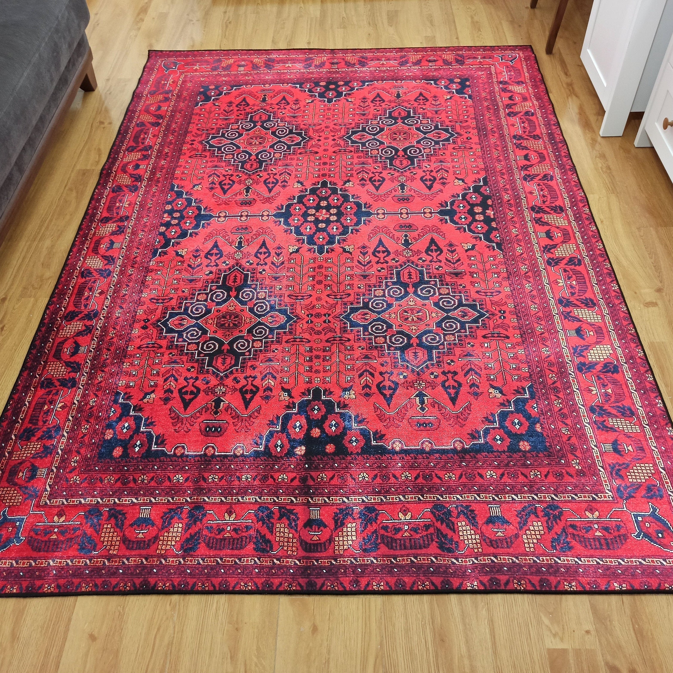 Klara Rug Turkish Red Blue Rug