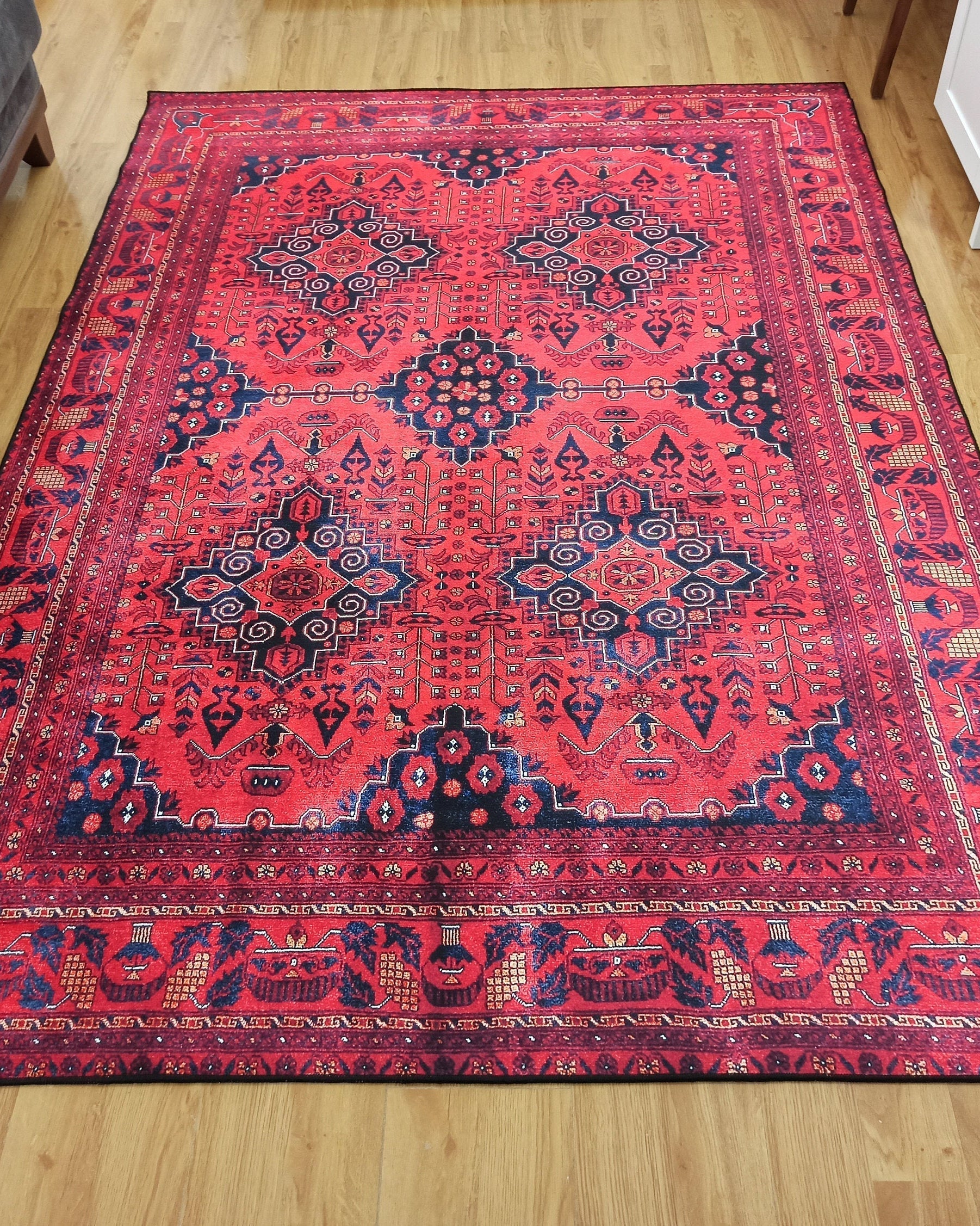 Klara Rug Turkish Red Blue Rug
