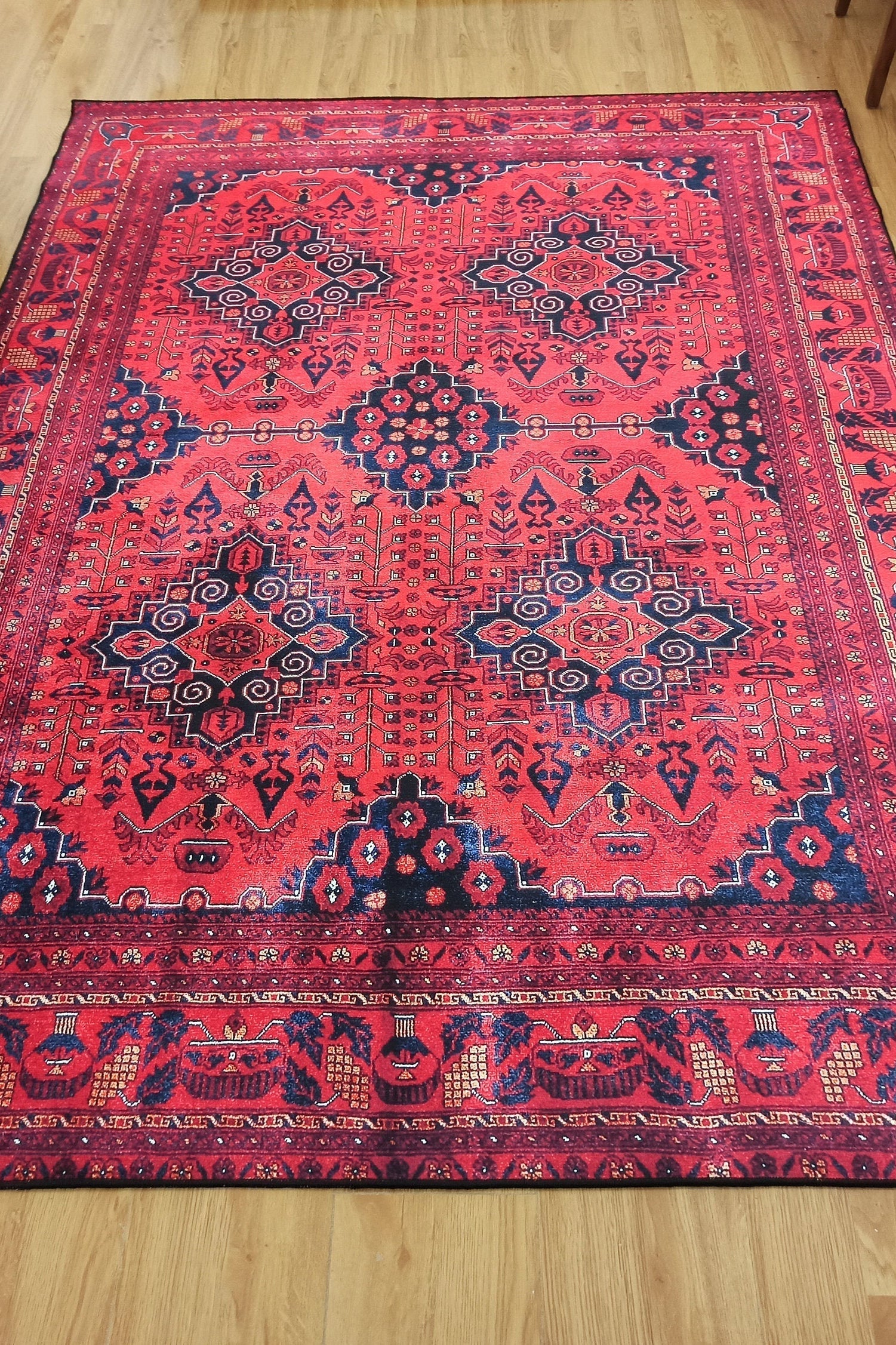 Klara Rug Turkish Red Blue Rug