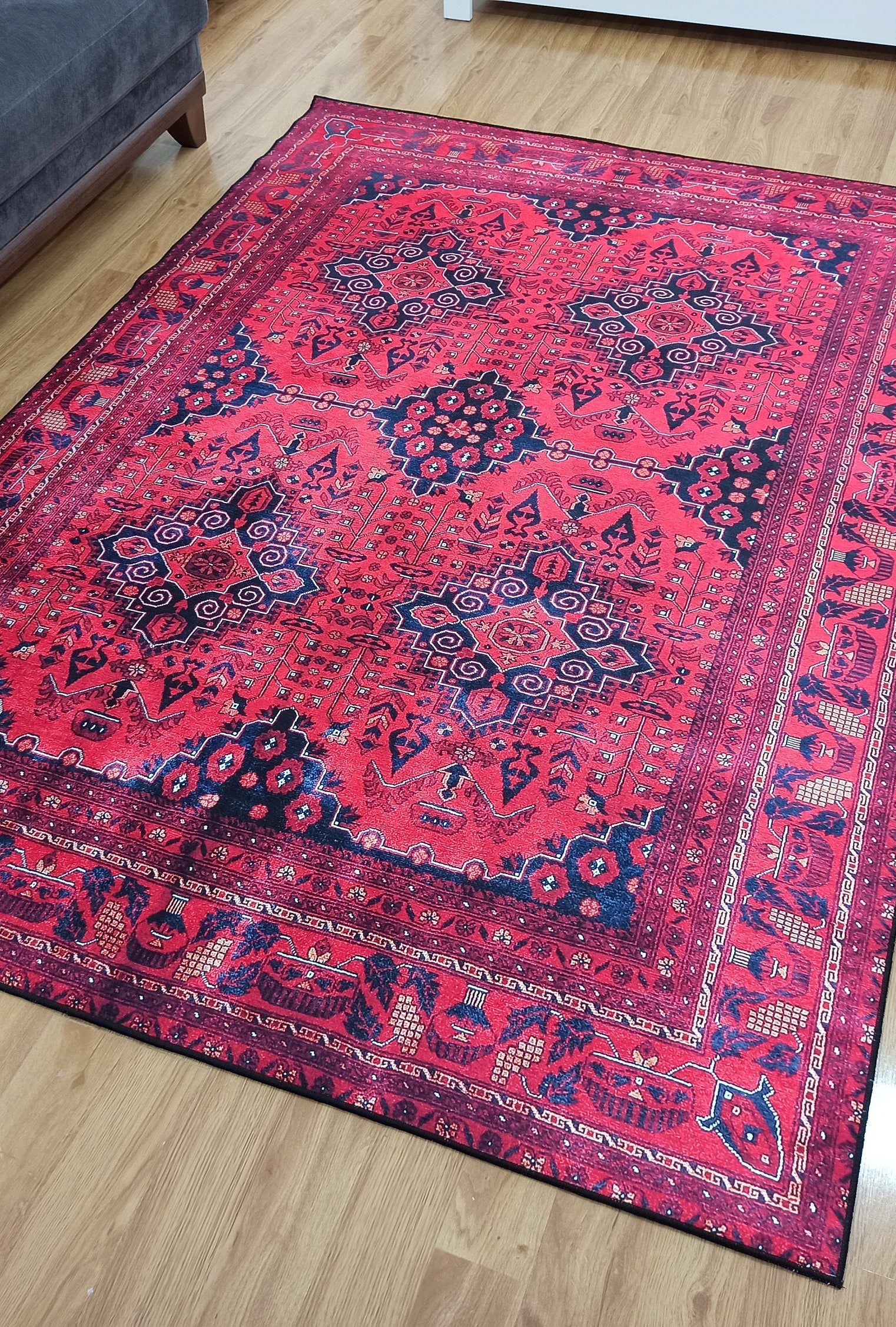 Klara Rug Turkish Red Blue Rug