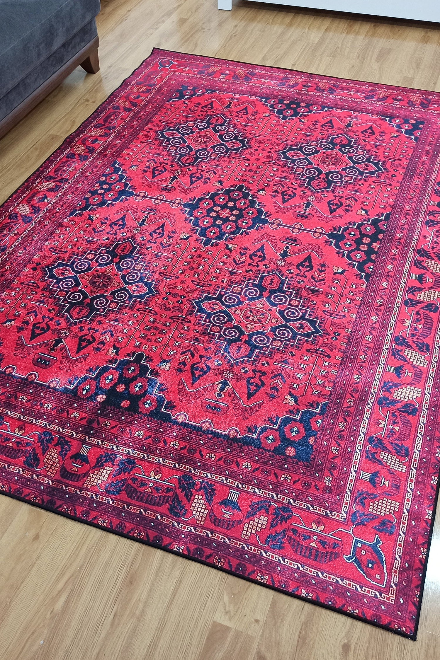 Klara Rug Turkish Red Blue Rug