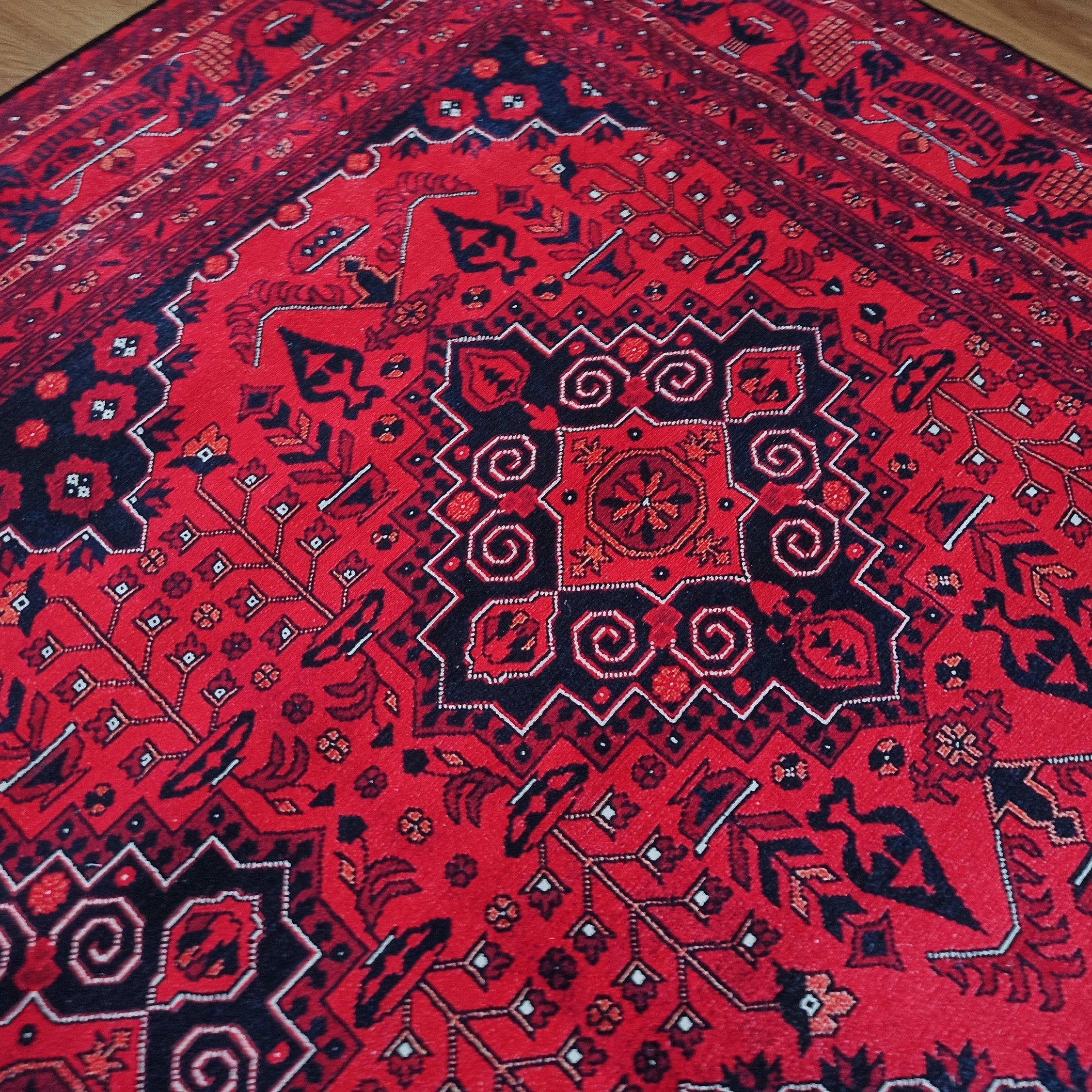 Klara Rug Turkish Red Blue Rug