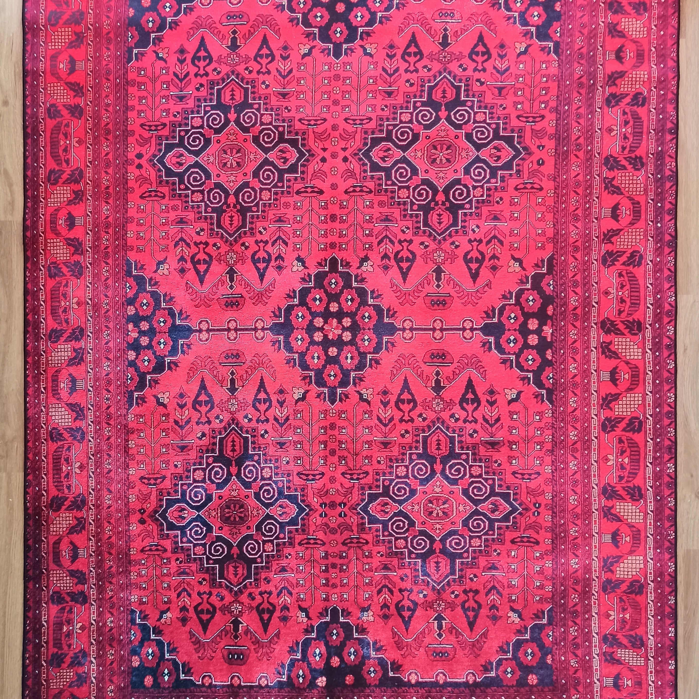 Klara Rug Turkish Red Blue Rug