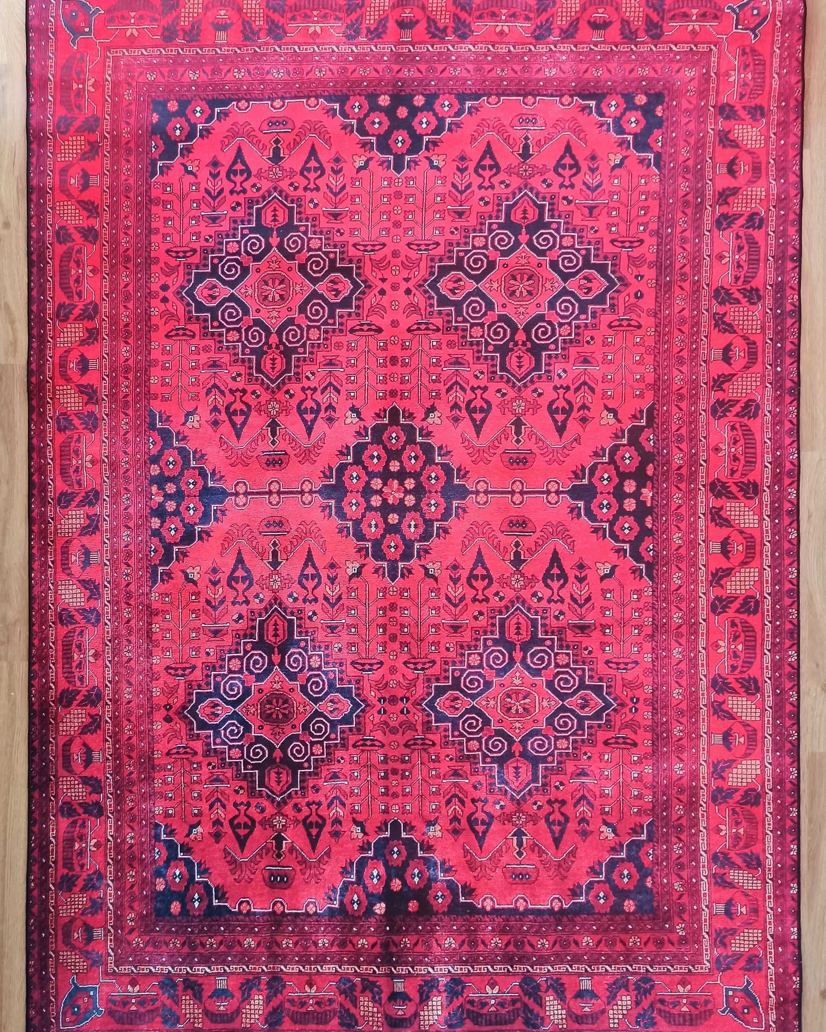 Klara Rug Turkish Red Blue Rug