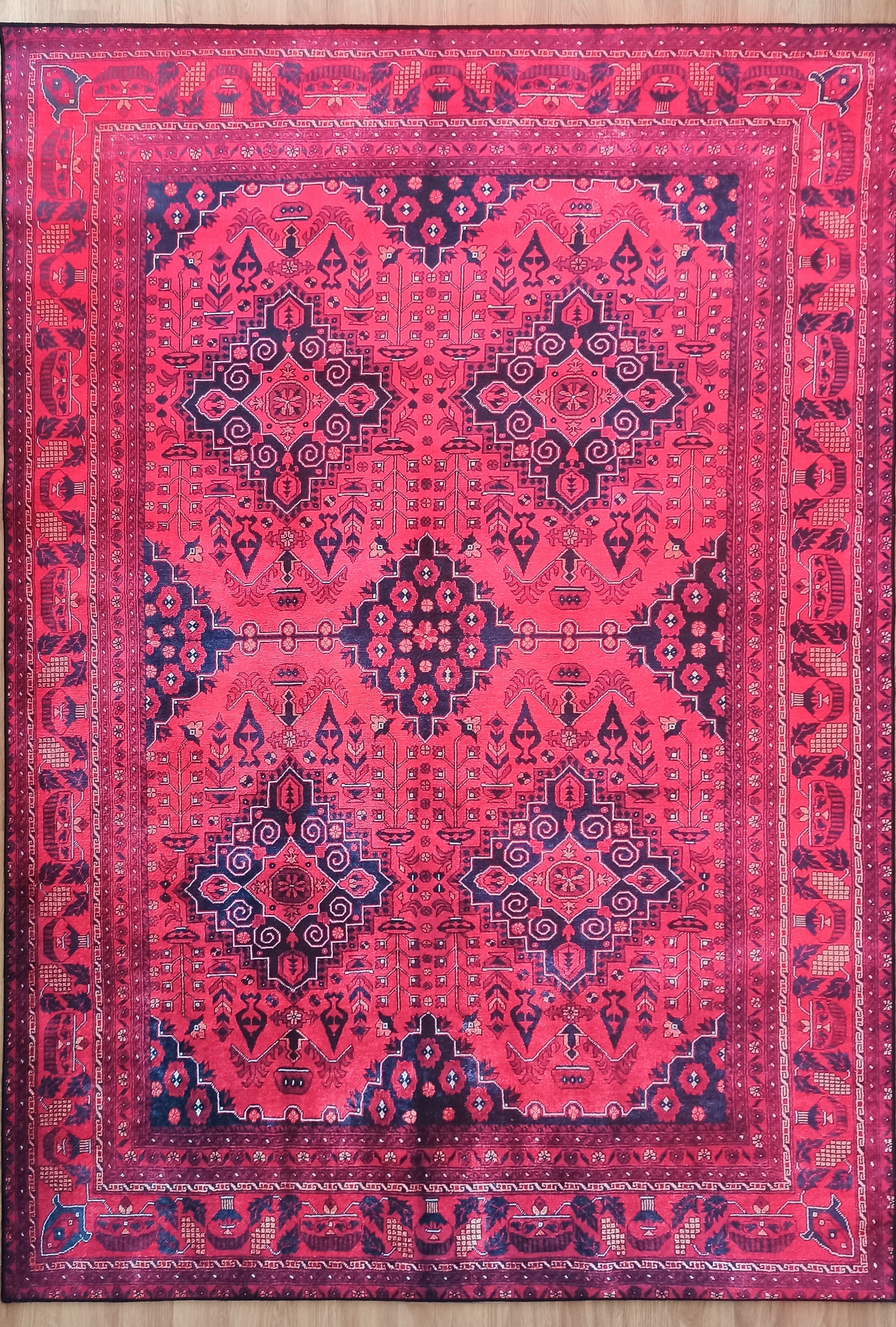 Klara Rug Turkish Red Blue Rug