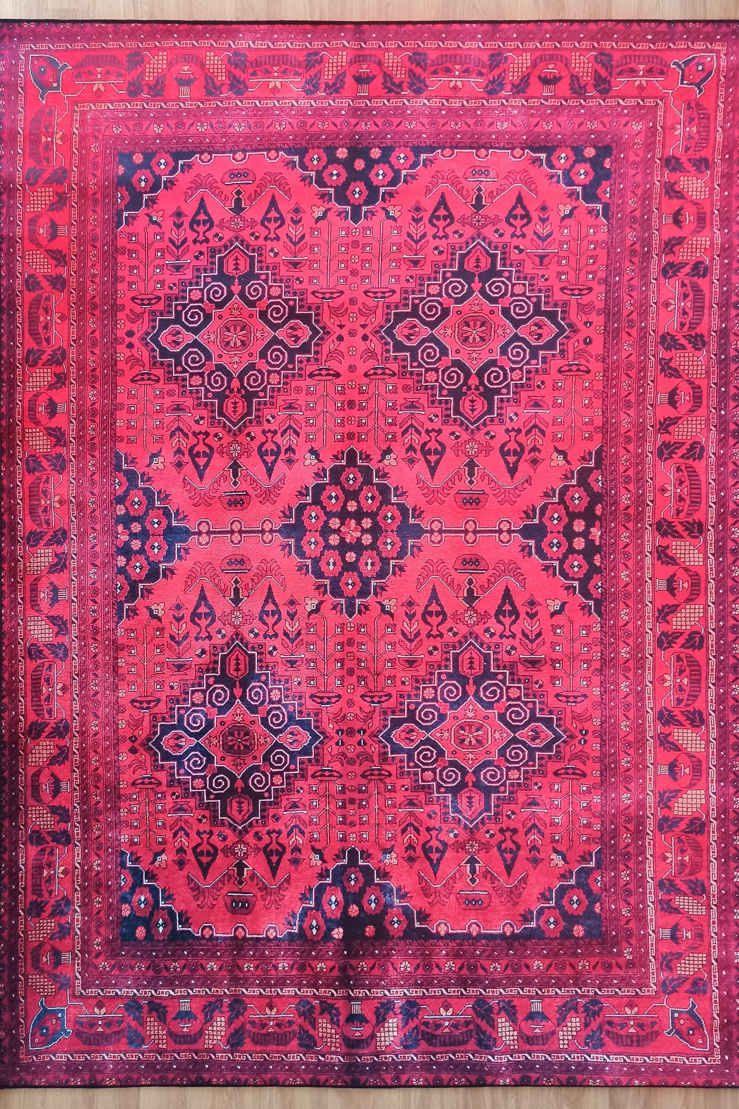 Klara Rug Turkish Red Blue Rug