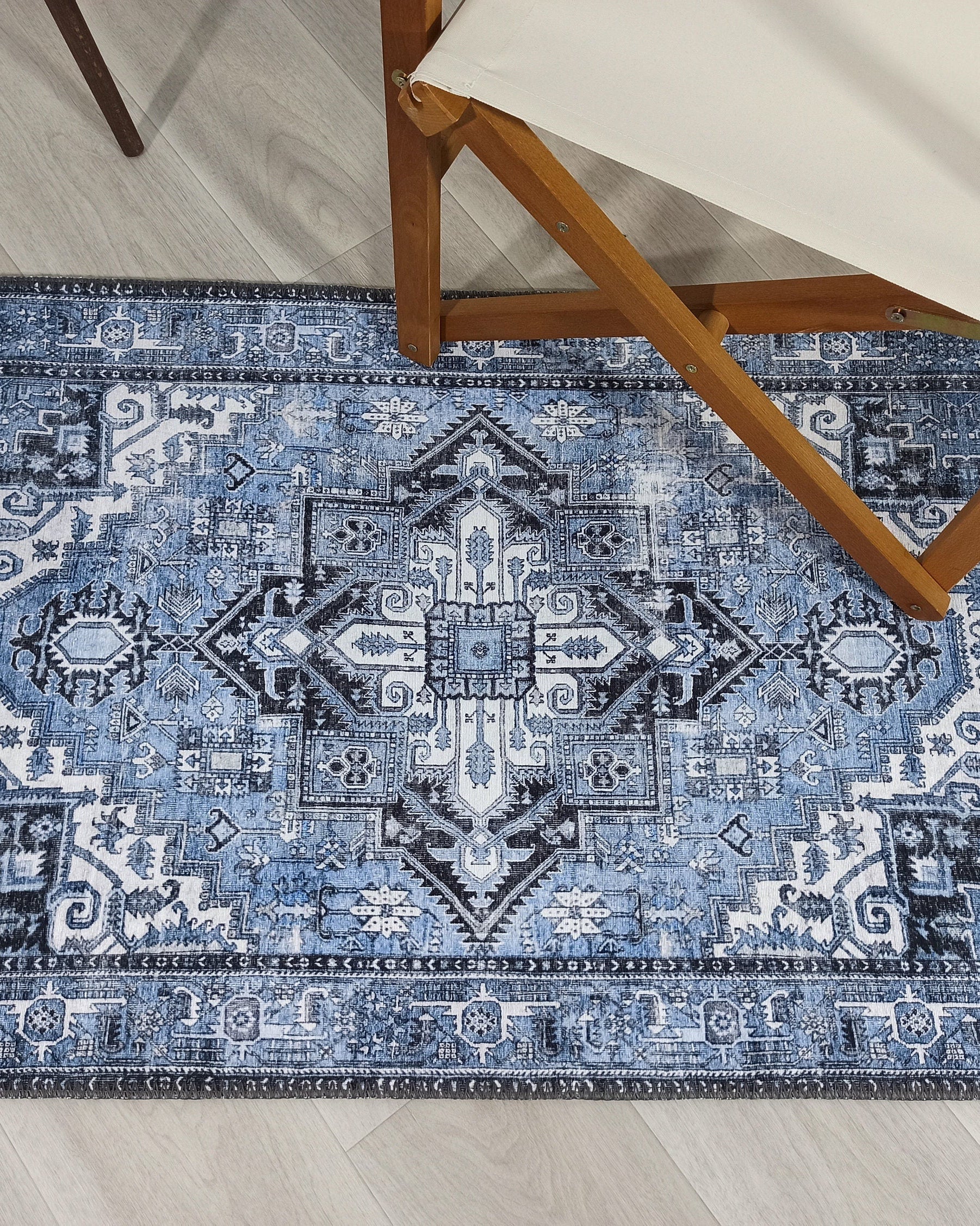 Koli Rug Persian Vintage Blue Rug