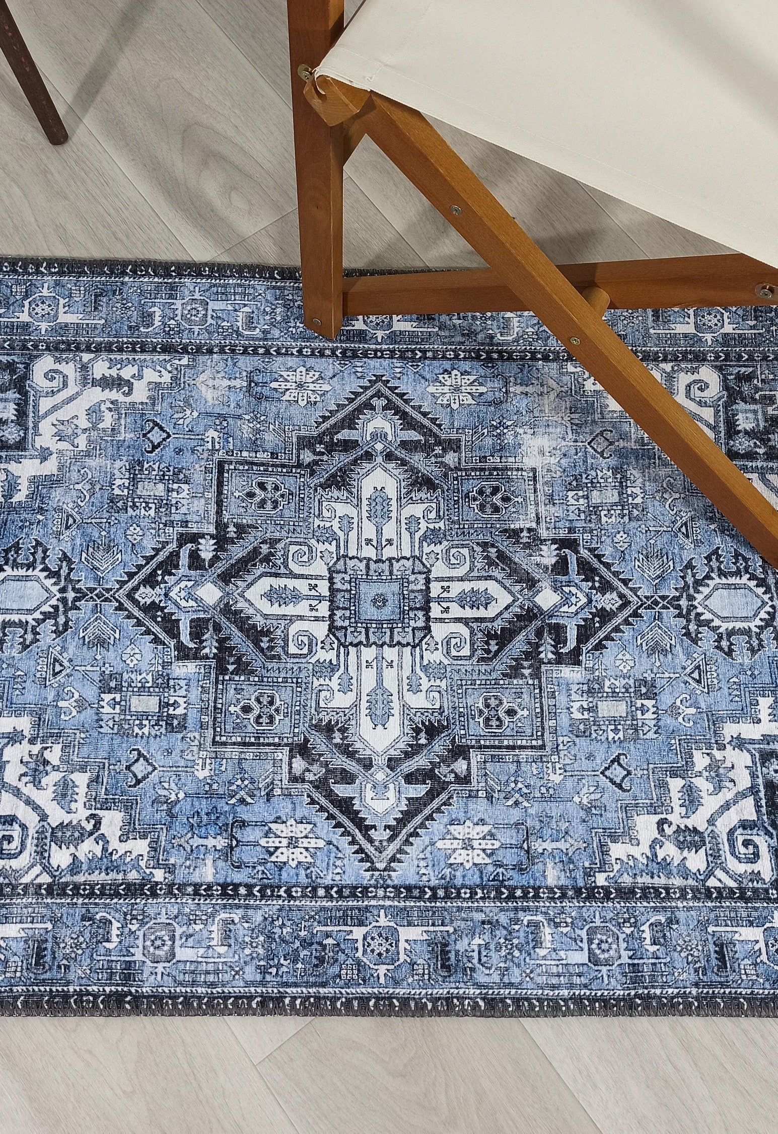 Koli Rug Persian Vintage Blue Rug