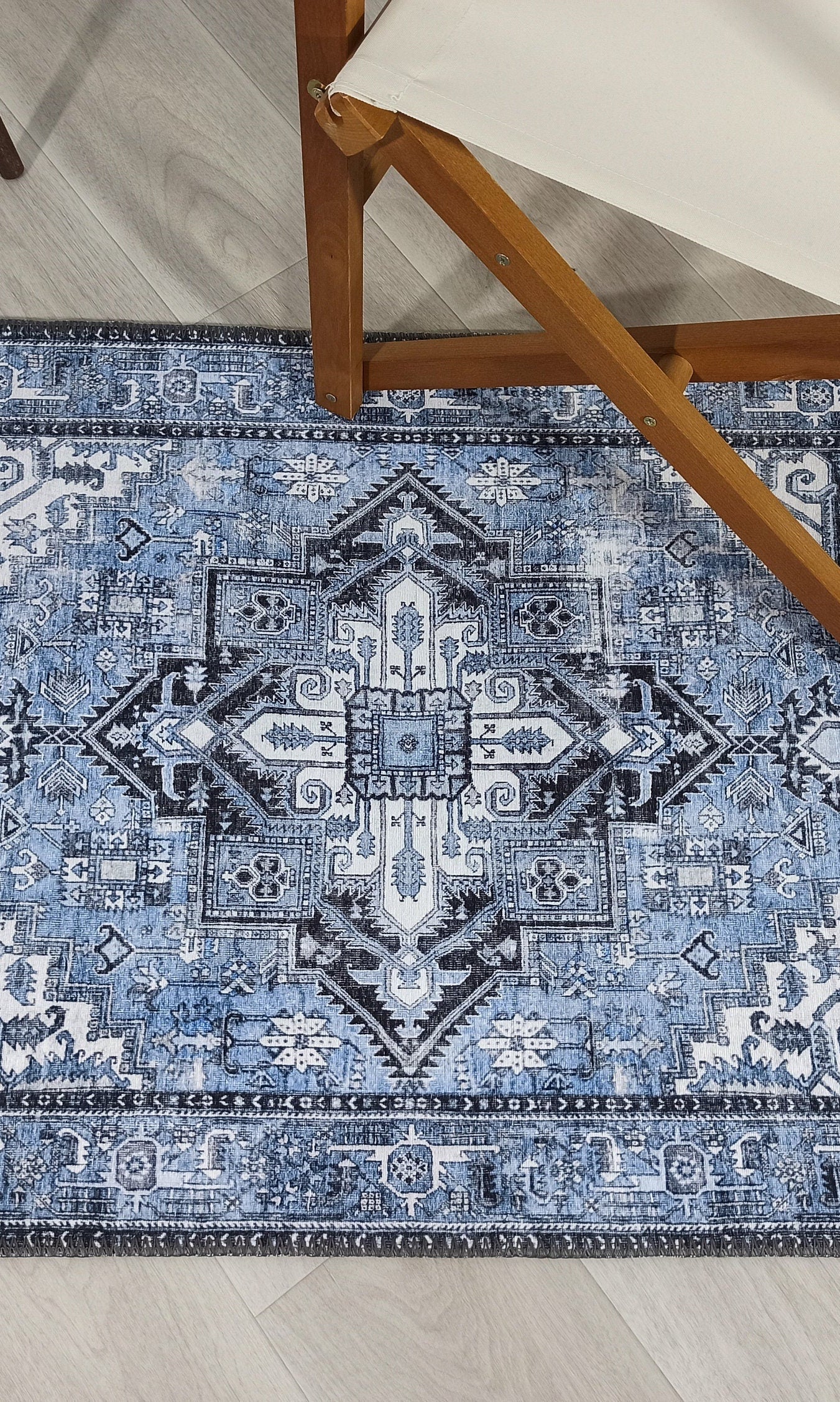 Koli Rug Persian Vintage Blue Rug