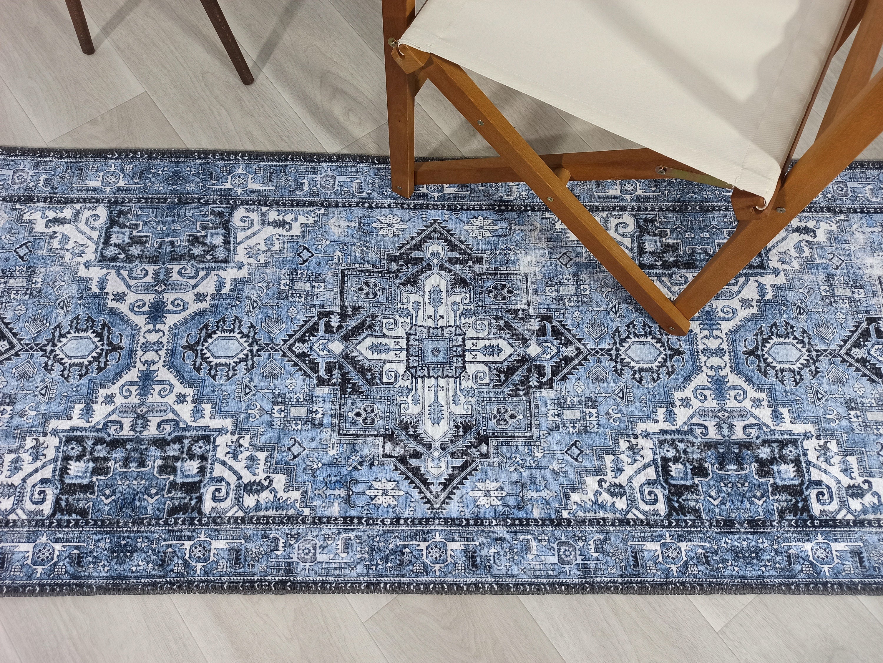 Koli Rug Persian Vintage Blue Rug