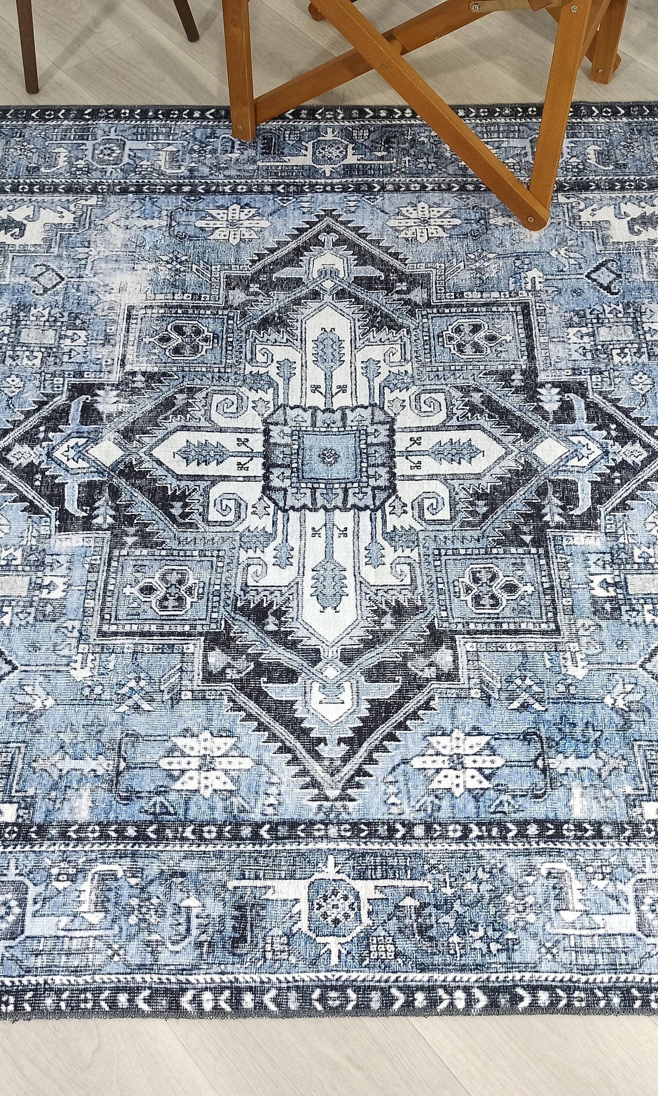 Koli Rug Persian Vintage Blue Rug