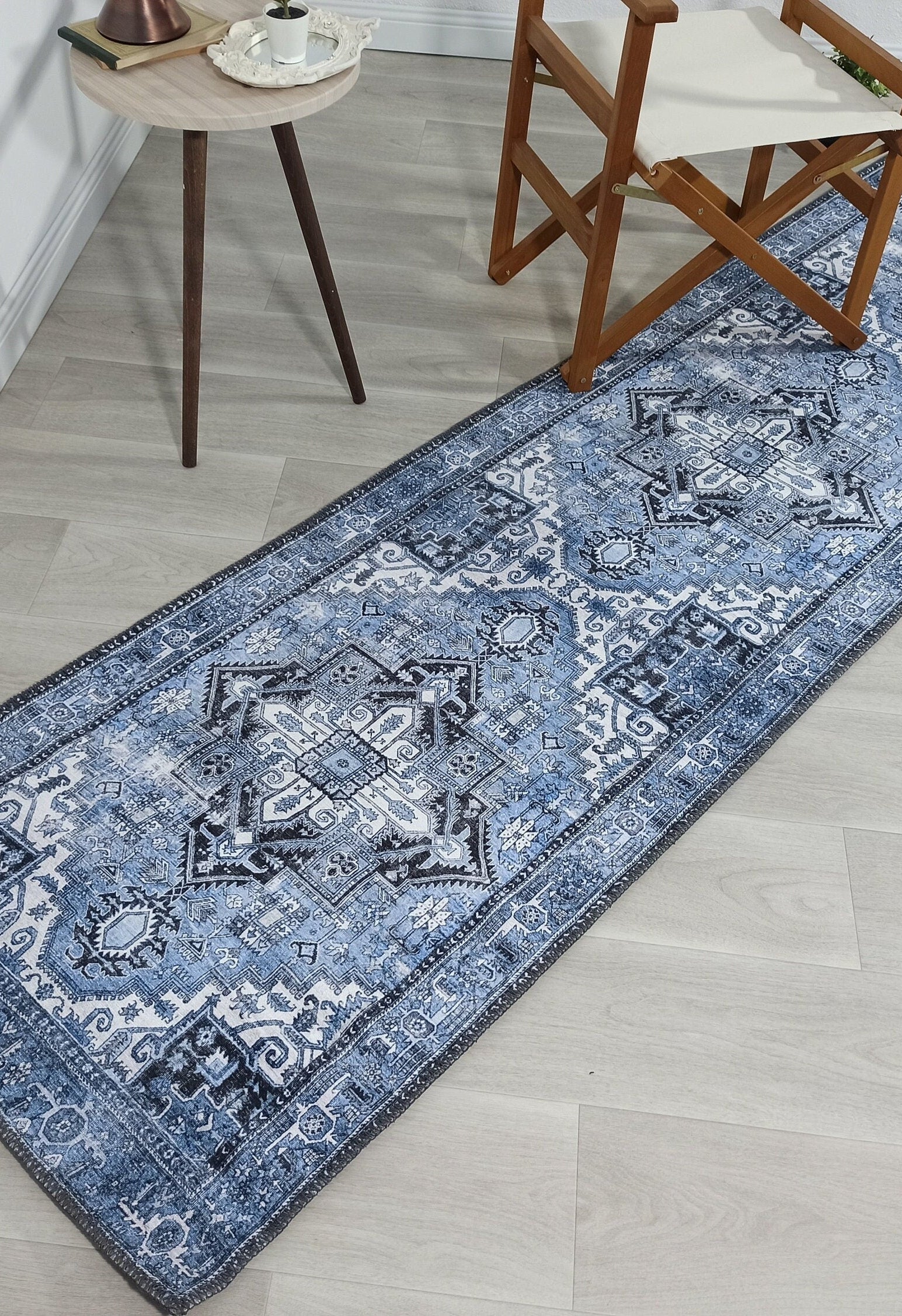 Koli Rug Persian Vintage Blue Rug