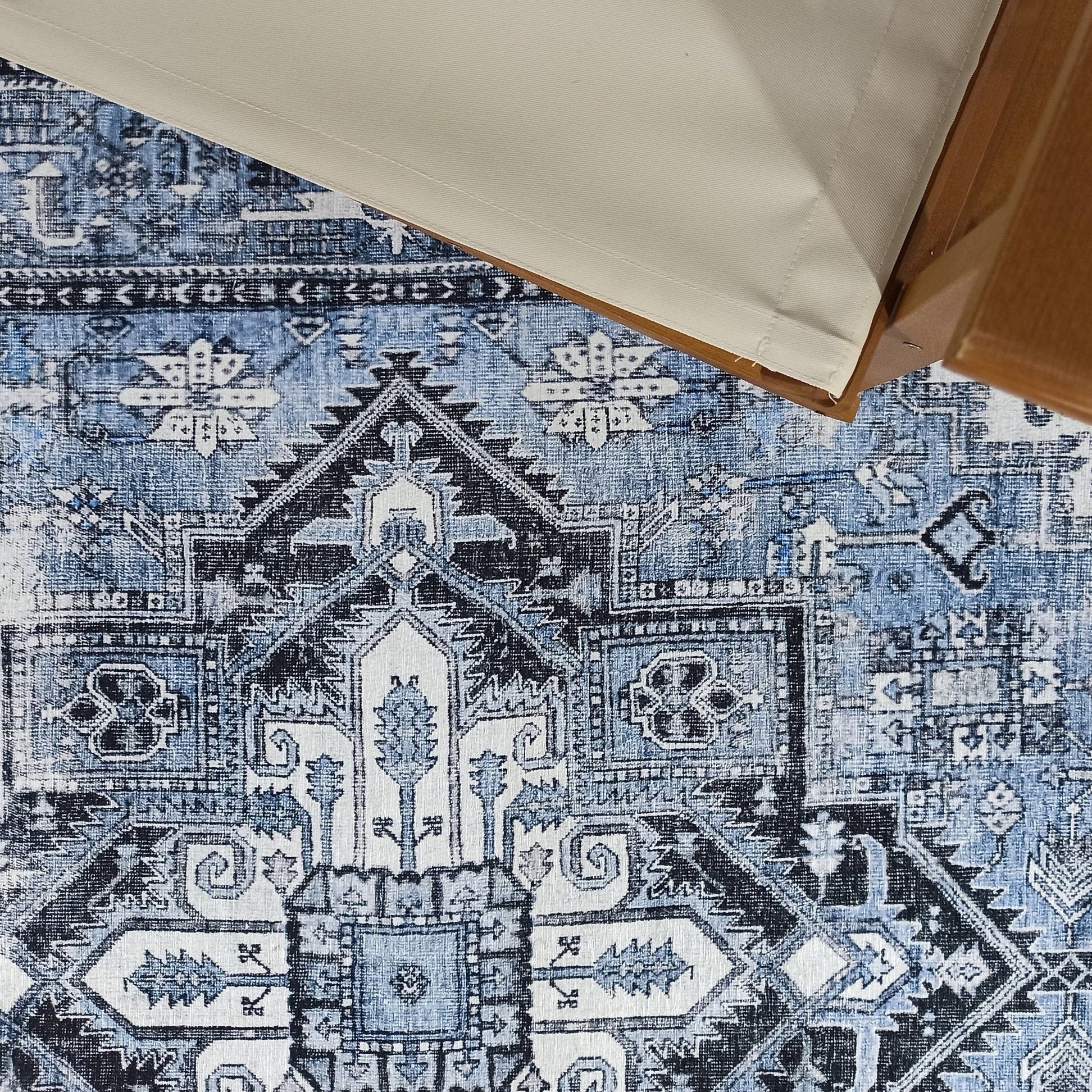 Koli Rug Persian Vintage Blue Rug