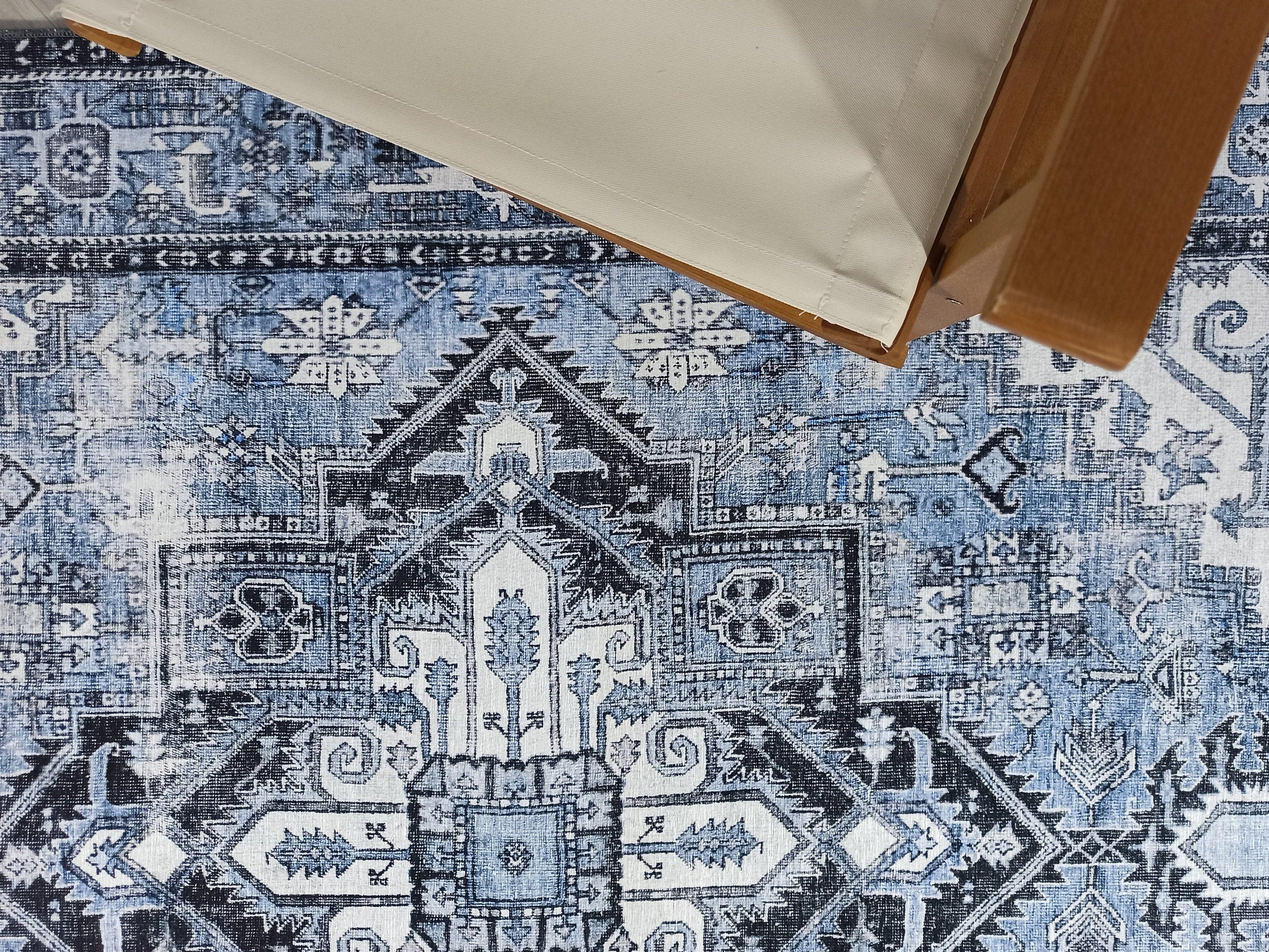 Koli Rug Persian Vintage Blue Rug