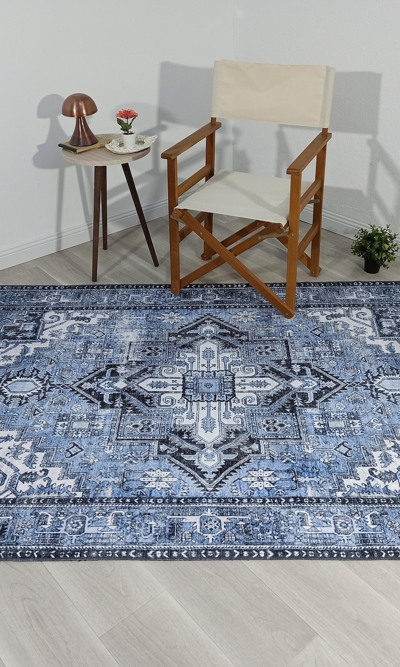 Koli Rug Persian Vintage Blue Rug