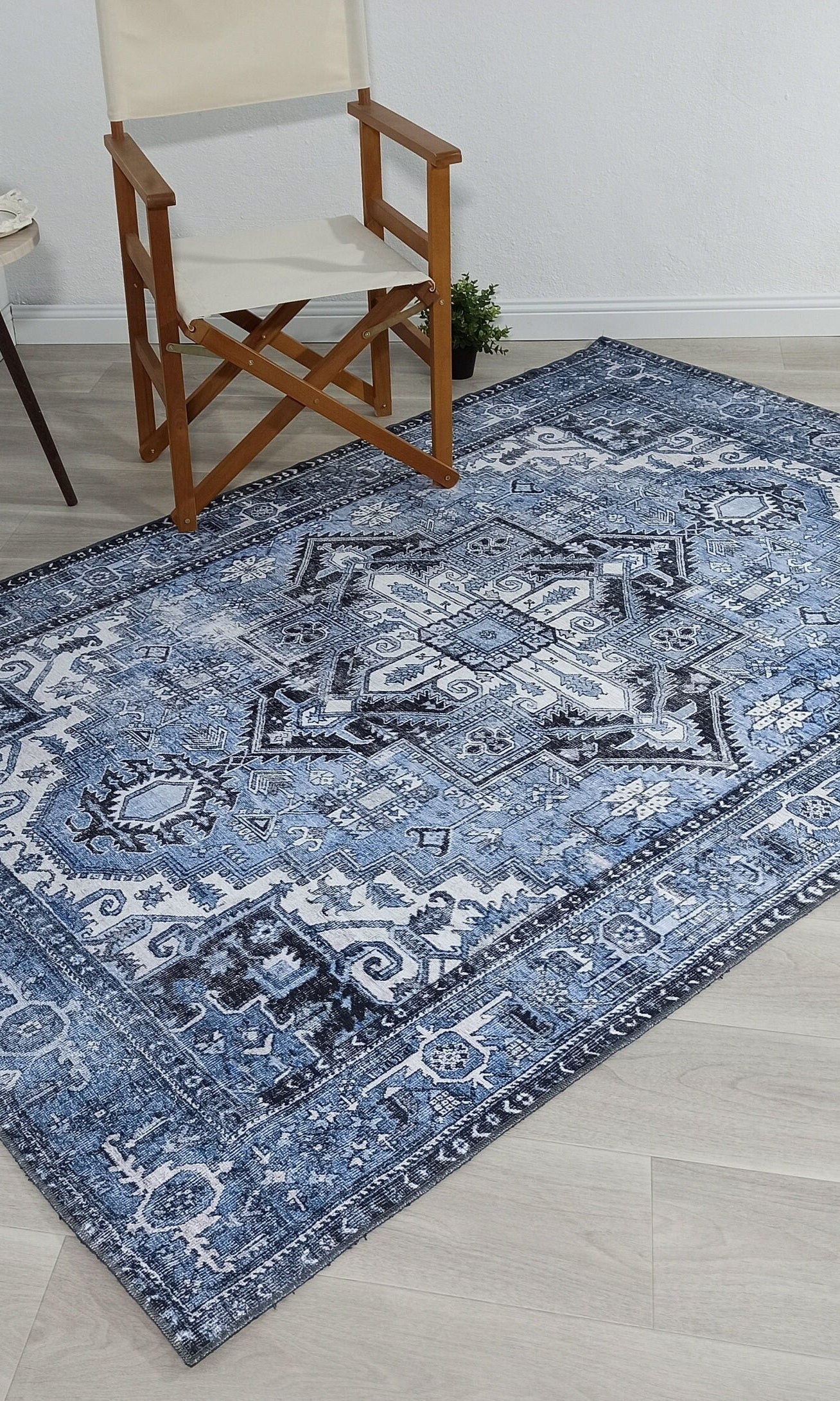 Koli Rug Persian Vintage Blue Rug