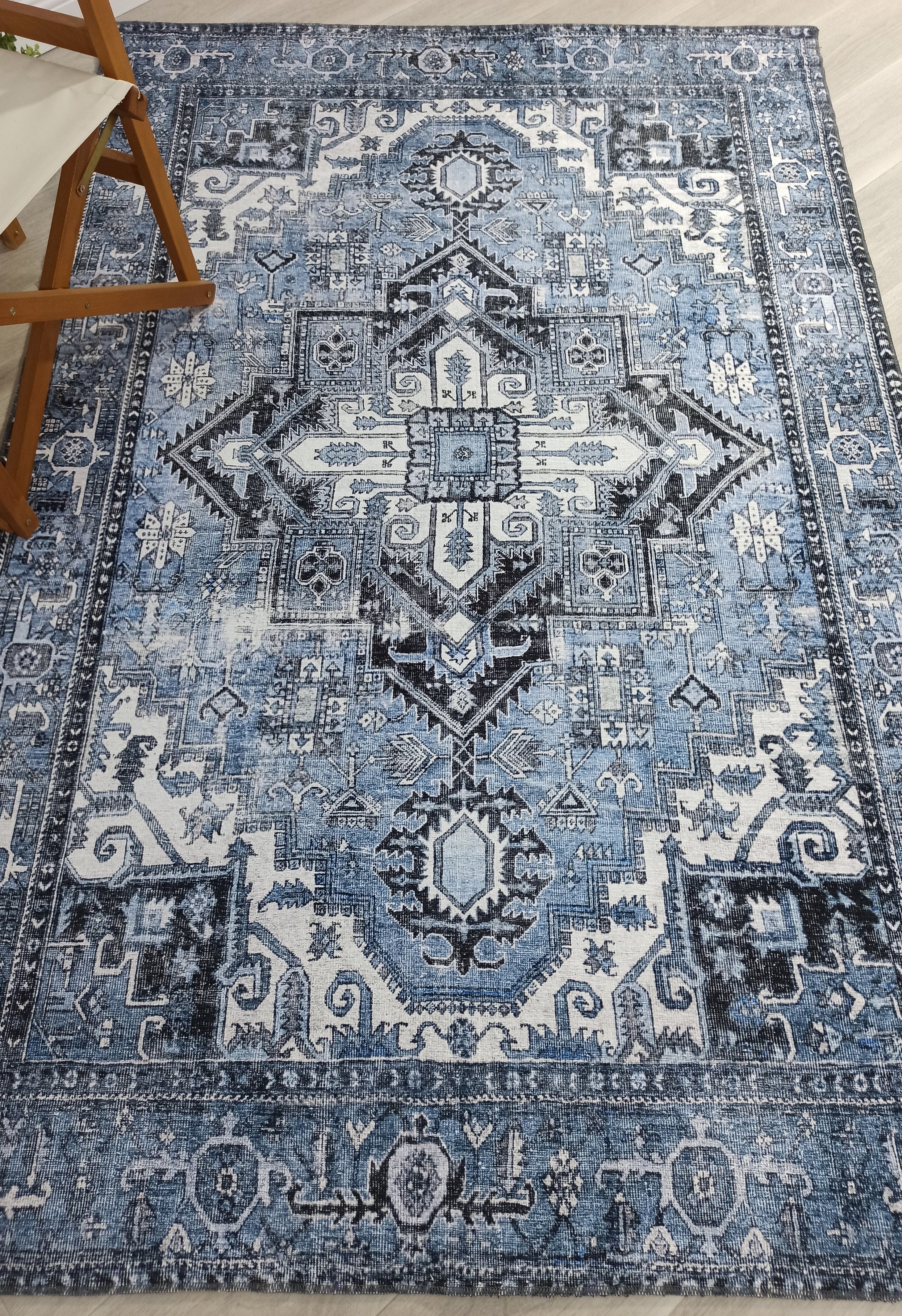 Koli Rug Persian Vintage Blue Rug