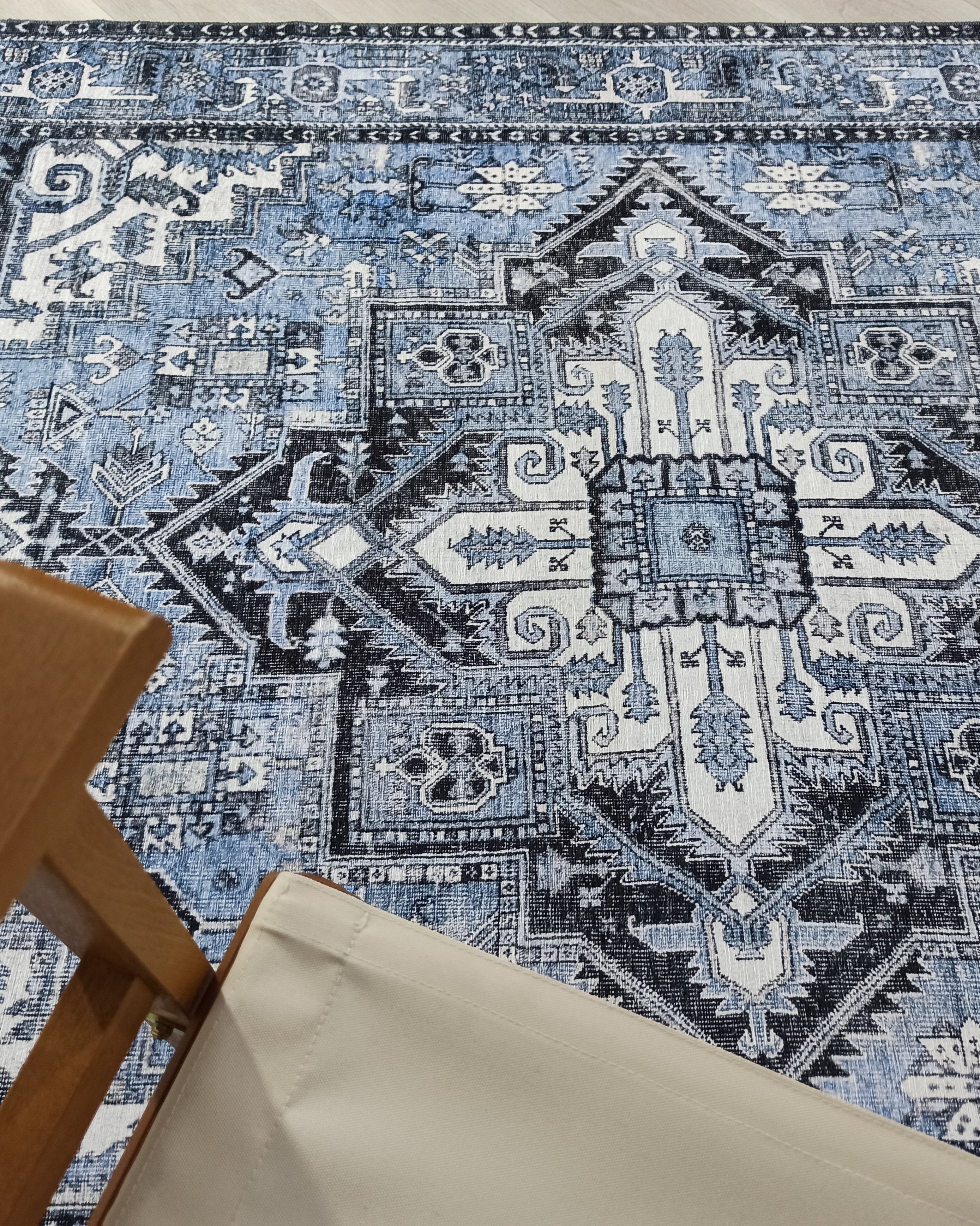 Koli Rug Persian Vintage Blue Rug