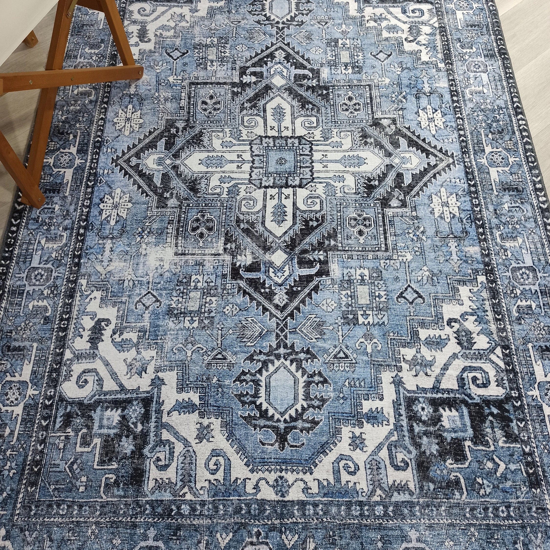 Koli Rug Persian Vintage Blue Rug