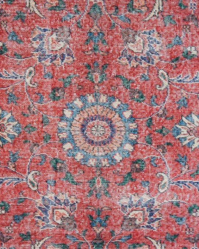Kopa Turkish Faded Red & Ivory Beige Rug
