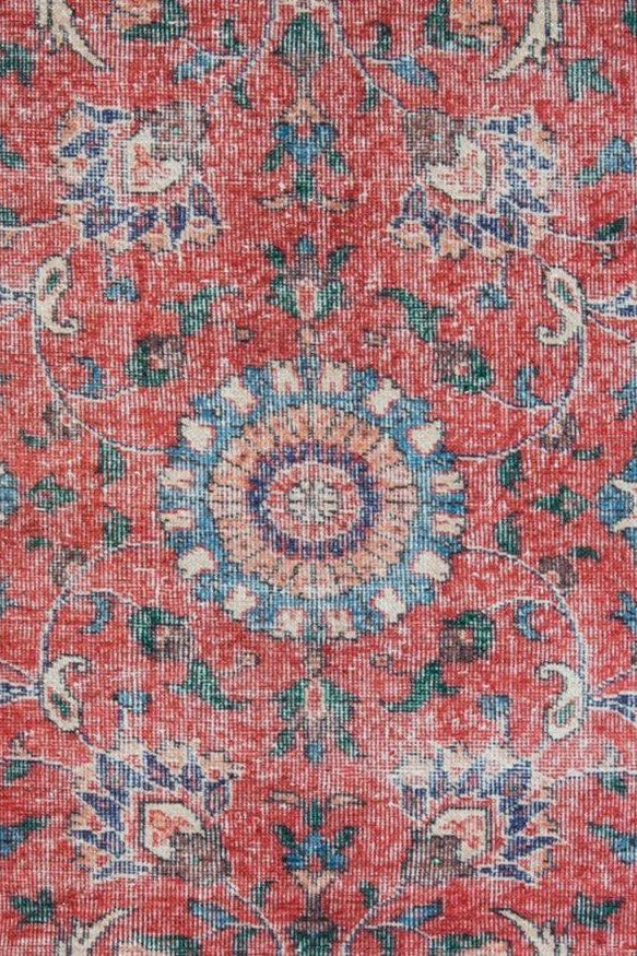 Kopa Turkish Faded Red & Ivory Beige Rug