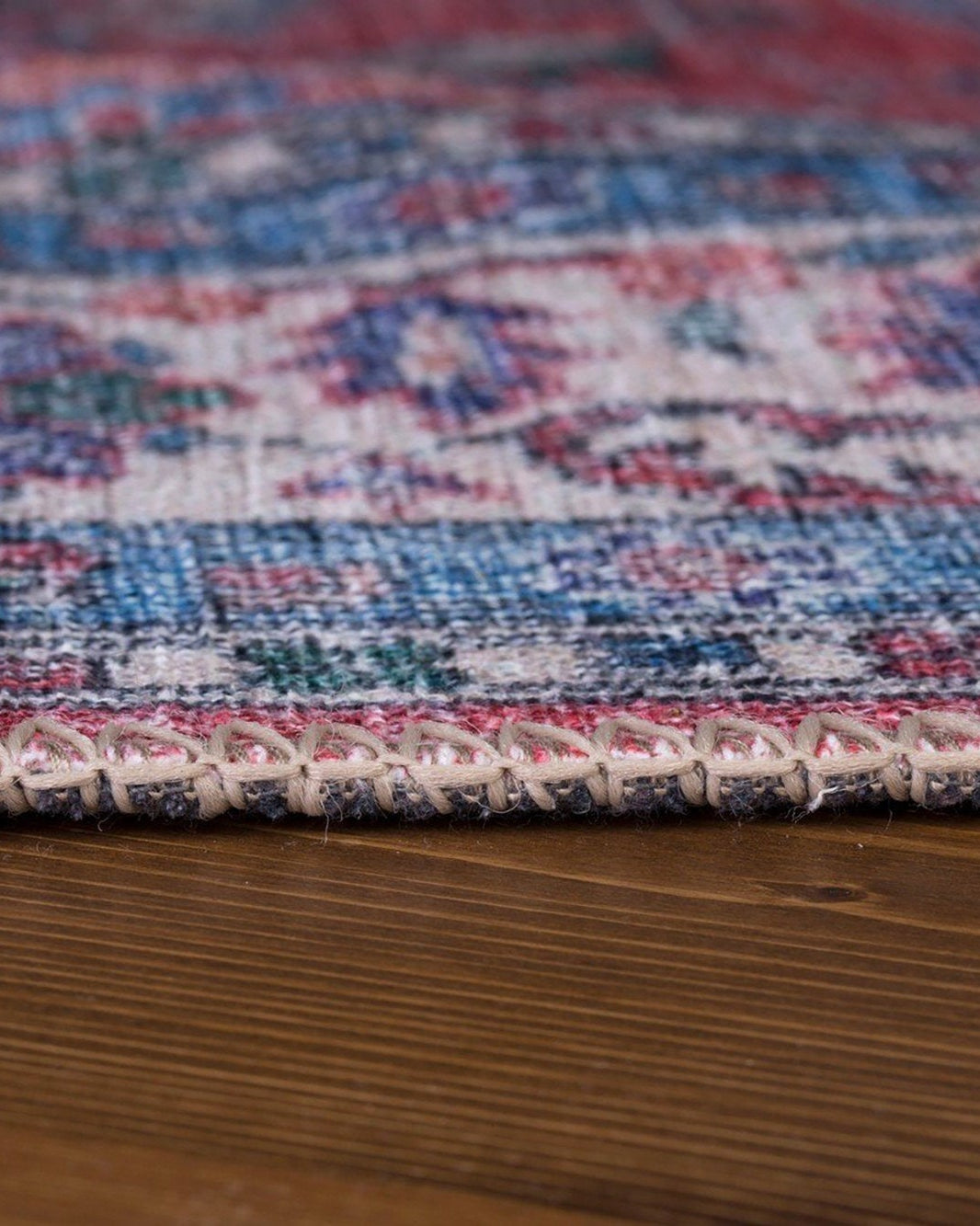 Kopa Turkish Faded Red & Ivory Beige Rug