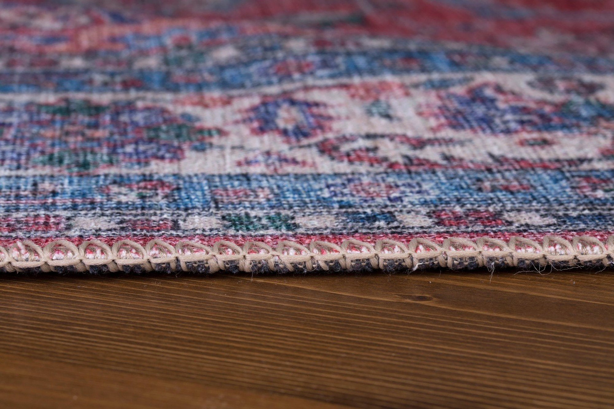 Kopa Turkish Faded Red & Ivory Beige Rug