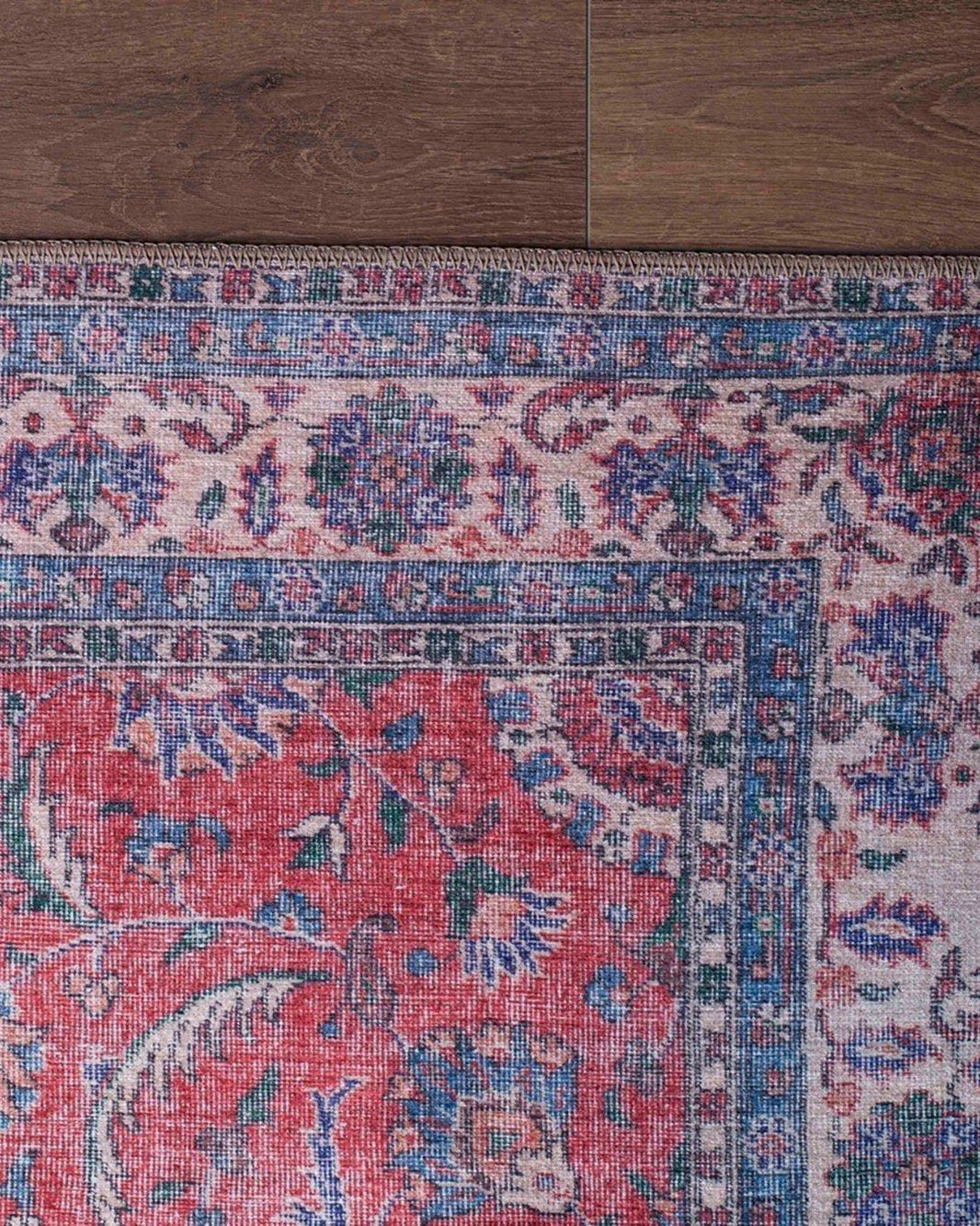Kopa Turkish Faded Red & Ivory Beige Rug
