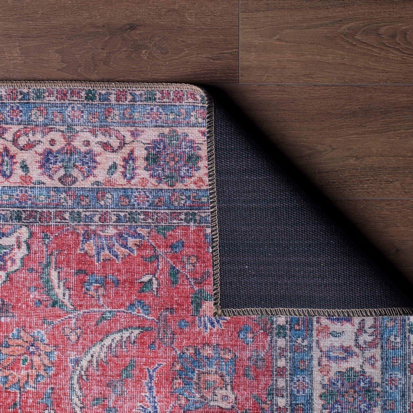 Kopa Turkish Faded Red & Ivory Beige Rug