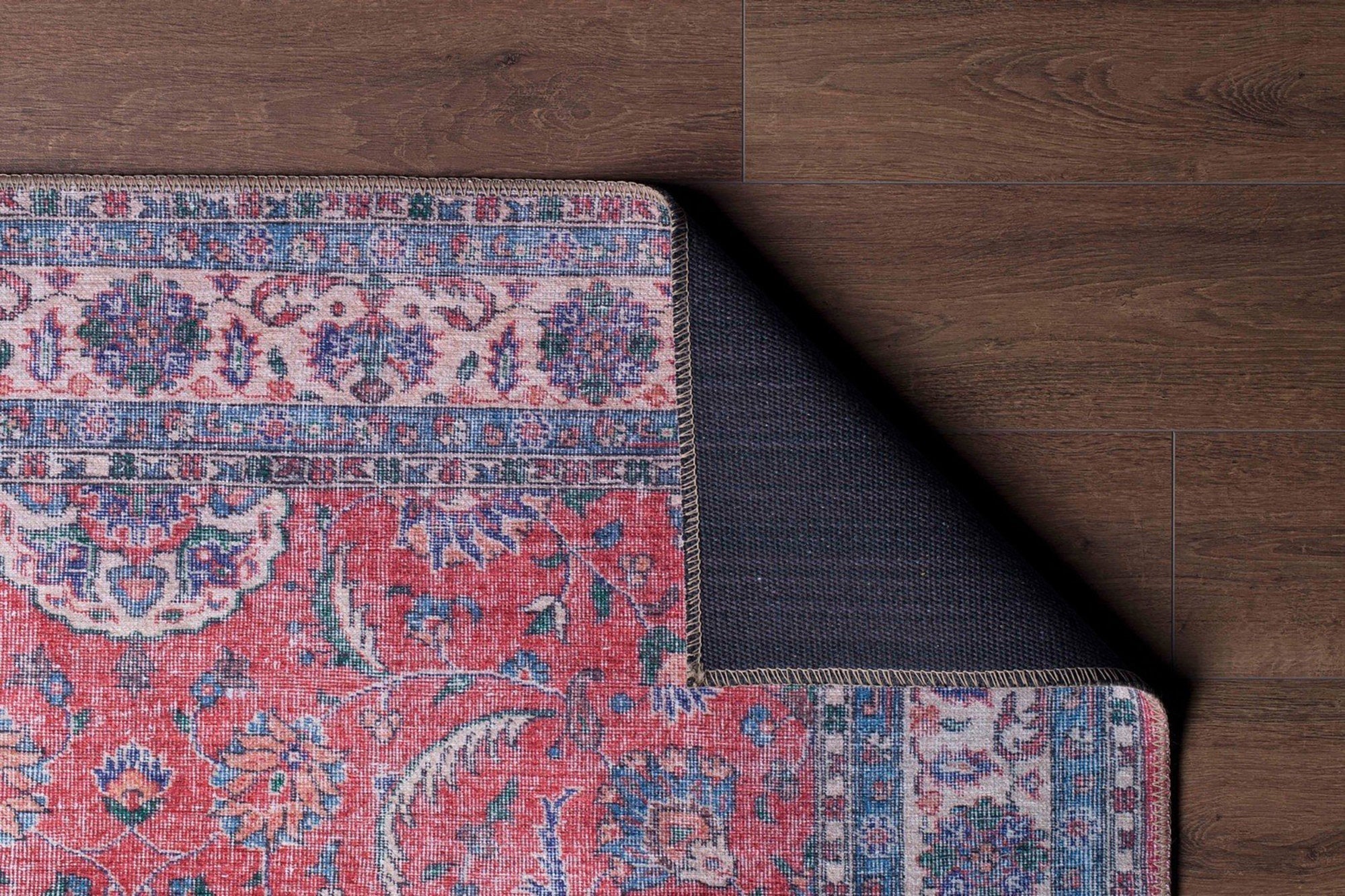 Kopa Turkish Faded Red & Ivory Beige Rug