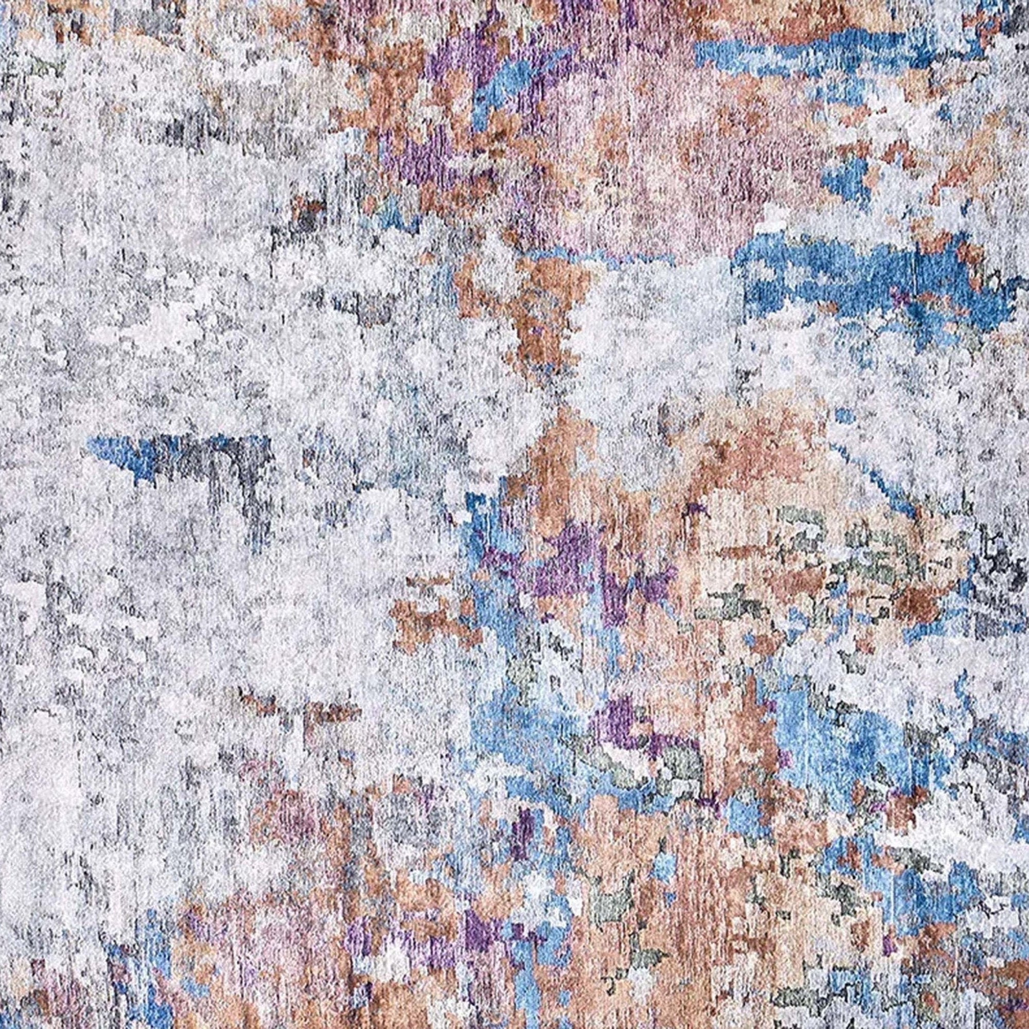 Lama Abstract Modern Gray Rug