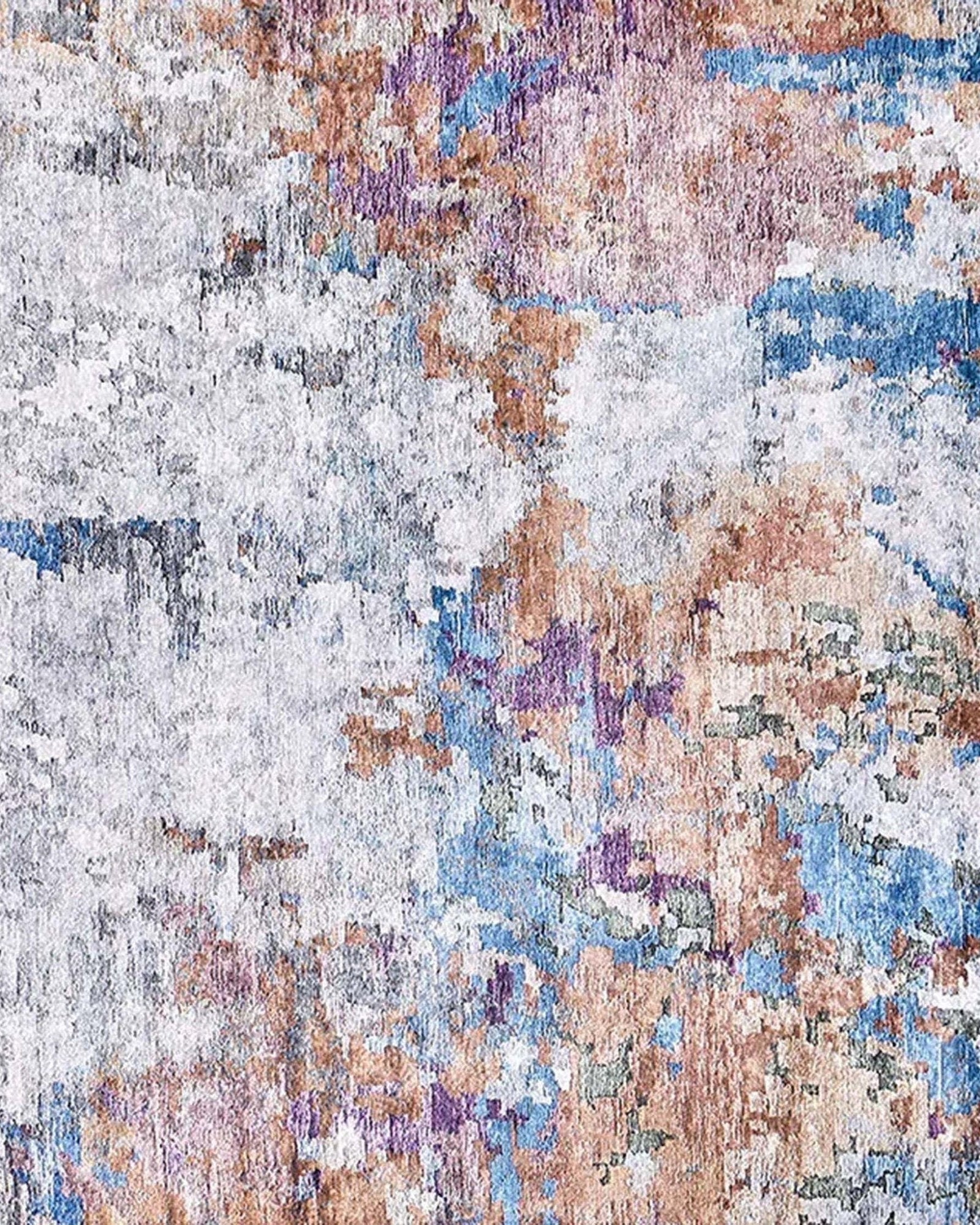 Lama Abstract Modern Gray Rug