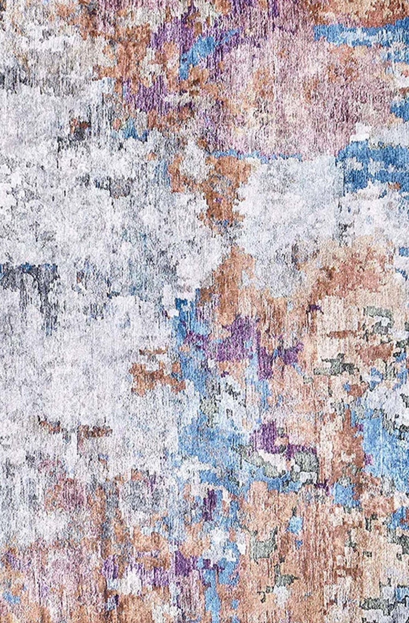 Lama Abstract Modern Gray Rug