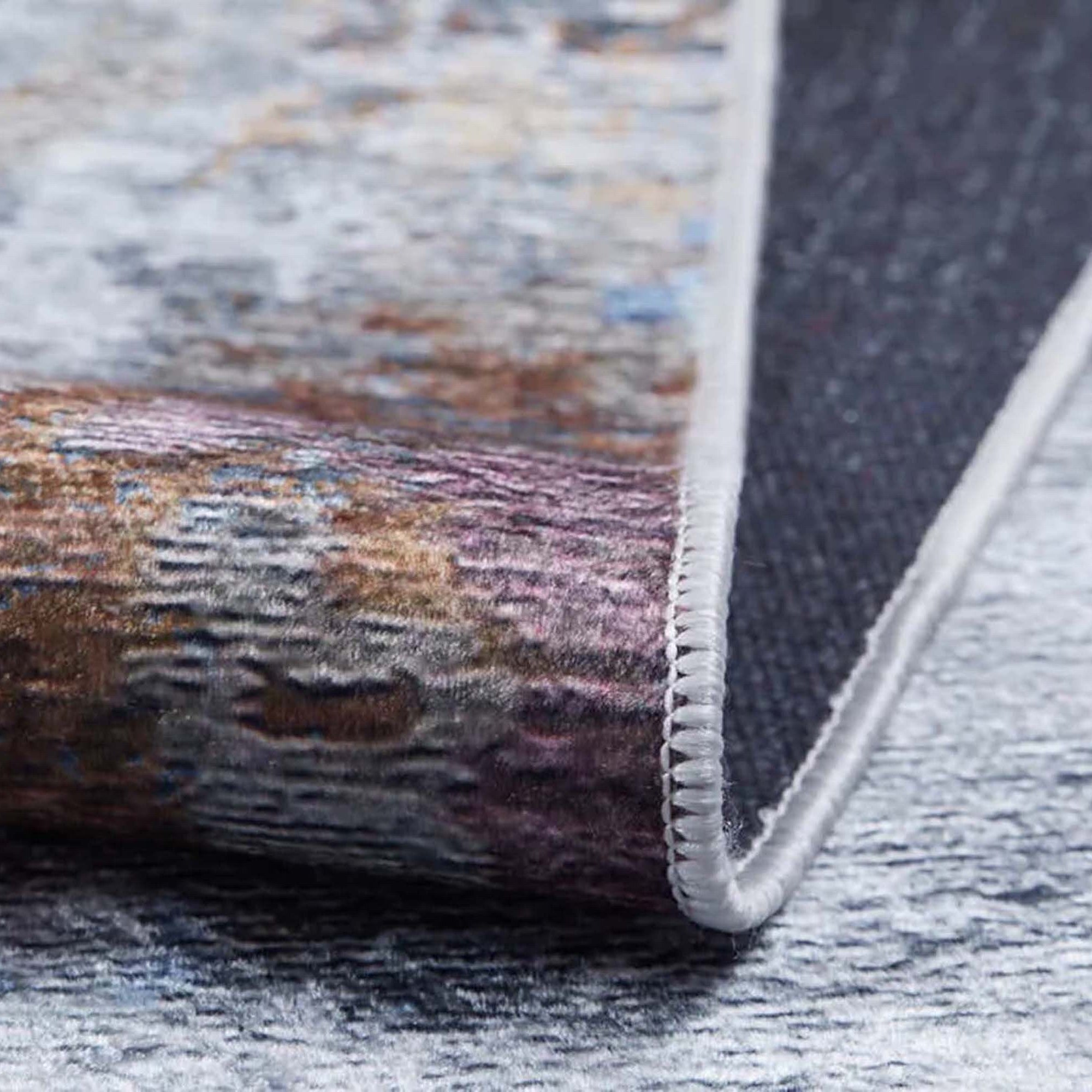 Lama Abstract Modern Gray Rug